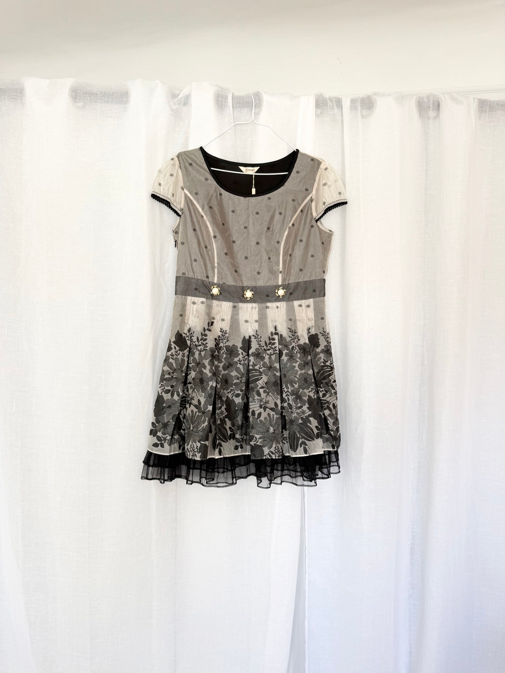 ✦ sheer polka dot babydoll party dress ✦