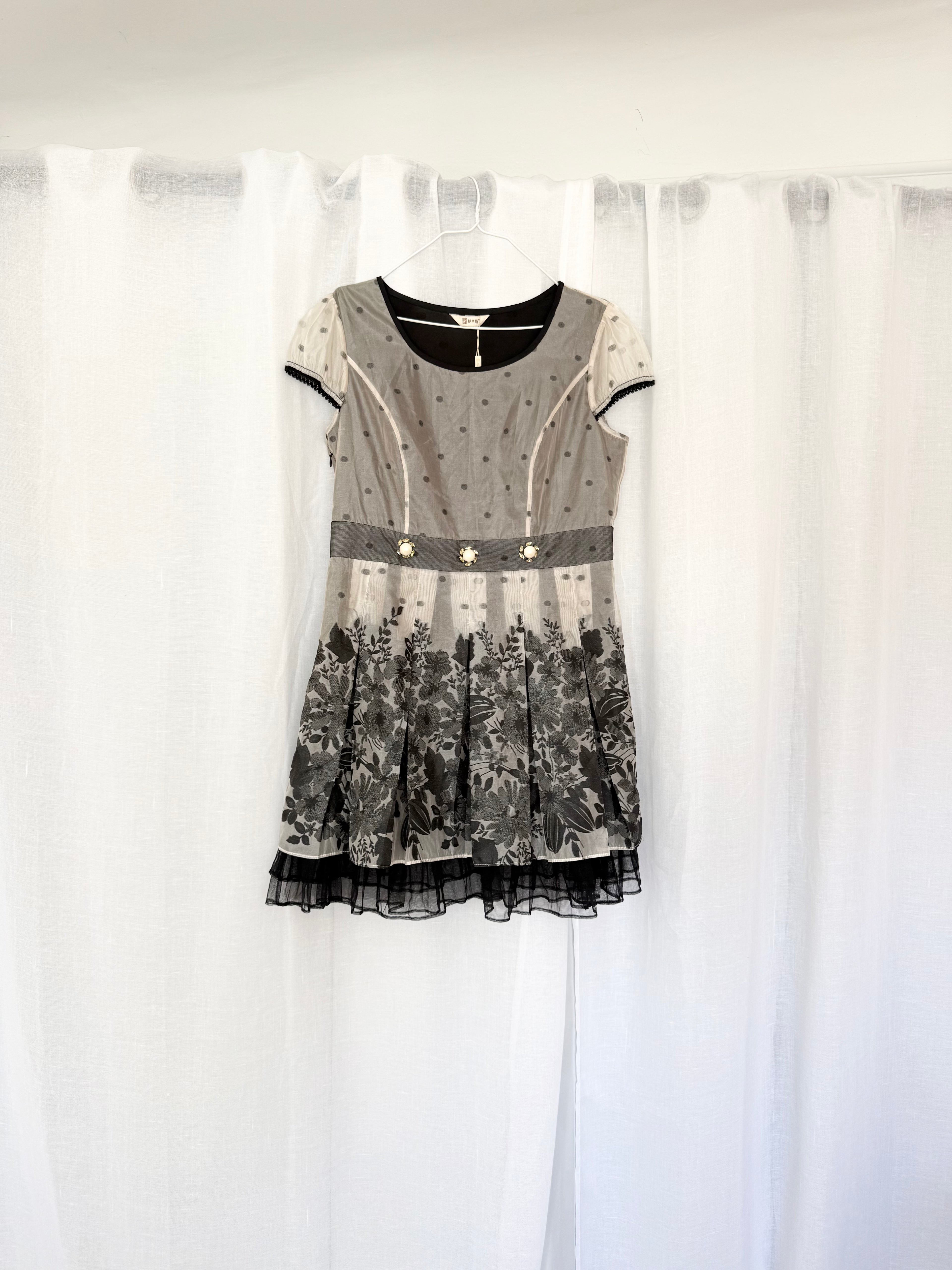 ✦ sheer polka dot babydoll party dress ✦