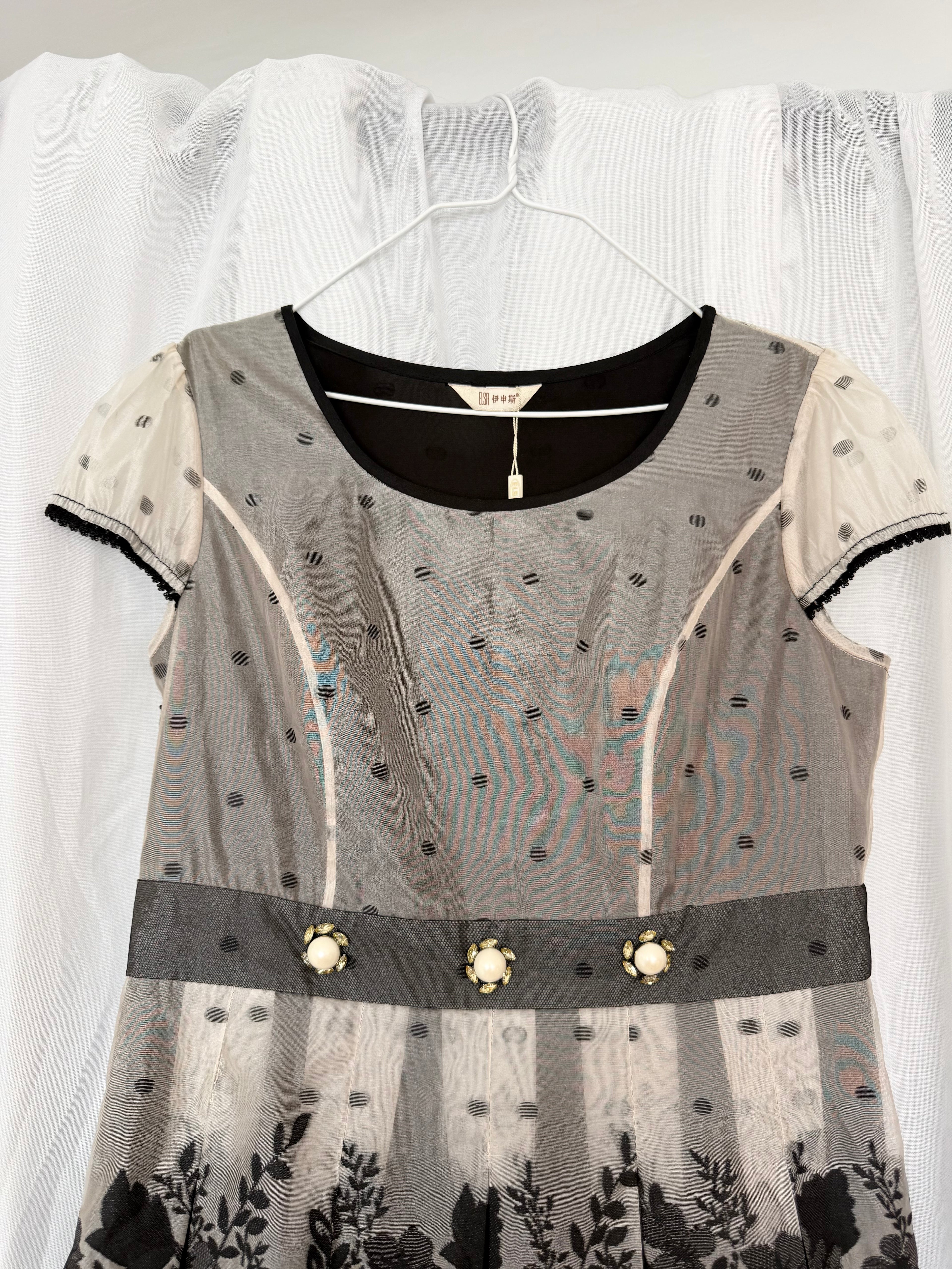 ✦ sheer polka dot babydoll party dress ✦