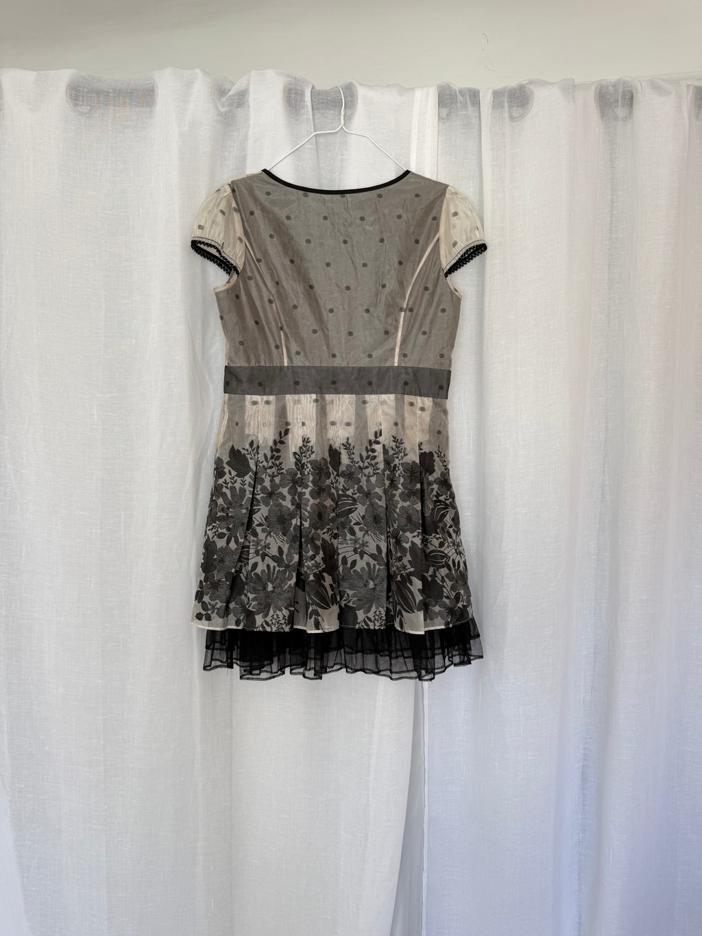 ✦ sheer polka dot babydoll party dress ✦
