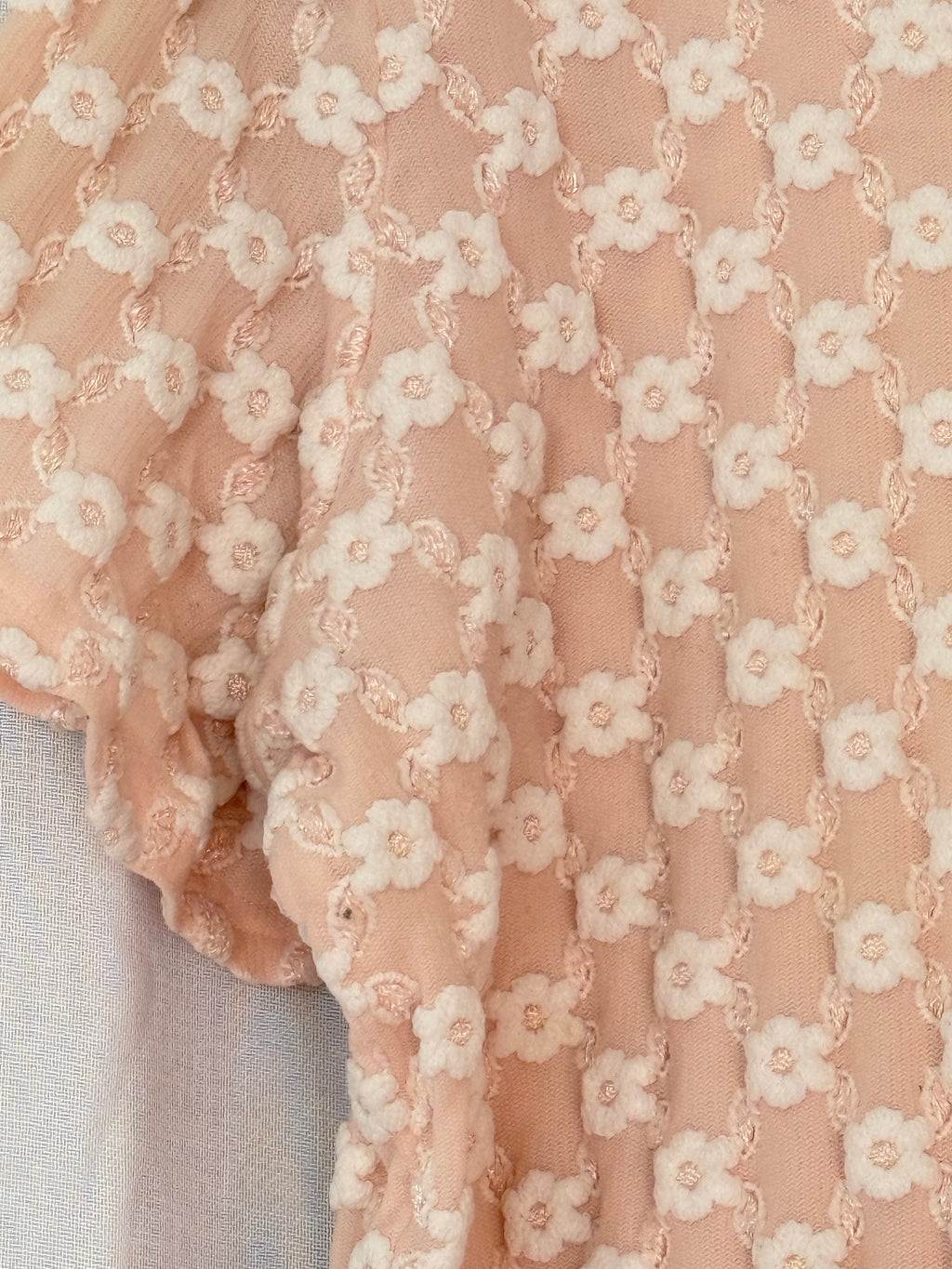 flocked floral top