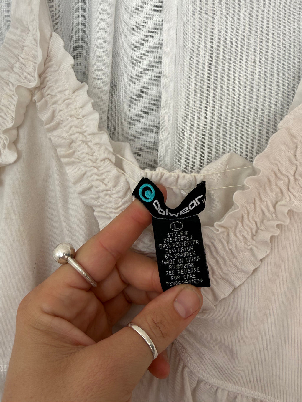 ✿ vintage Y2K ruffle trim babydoll tank top ✿