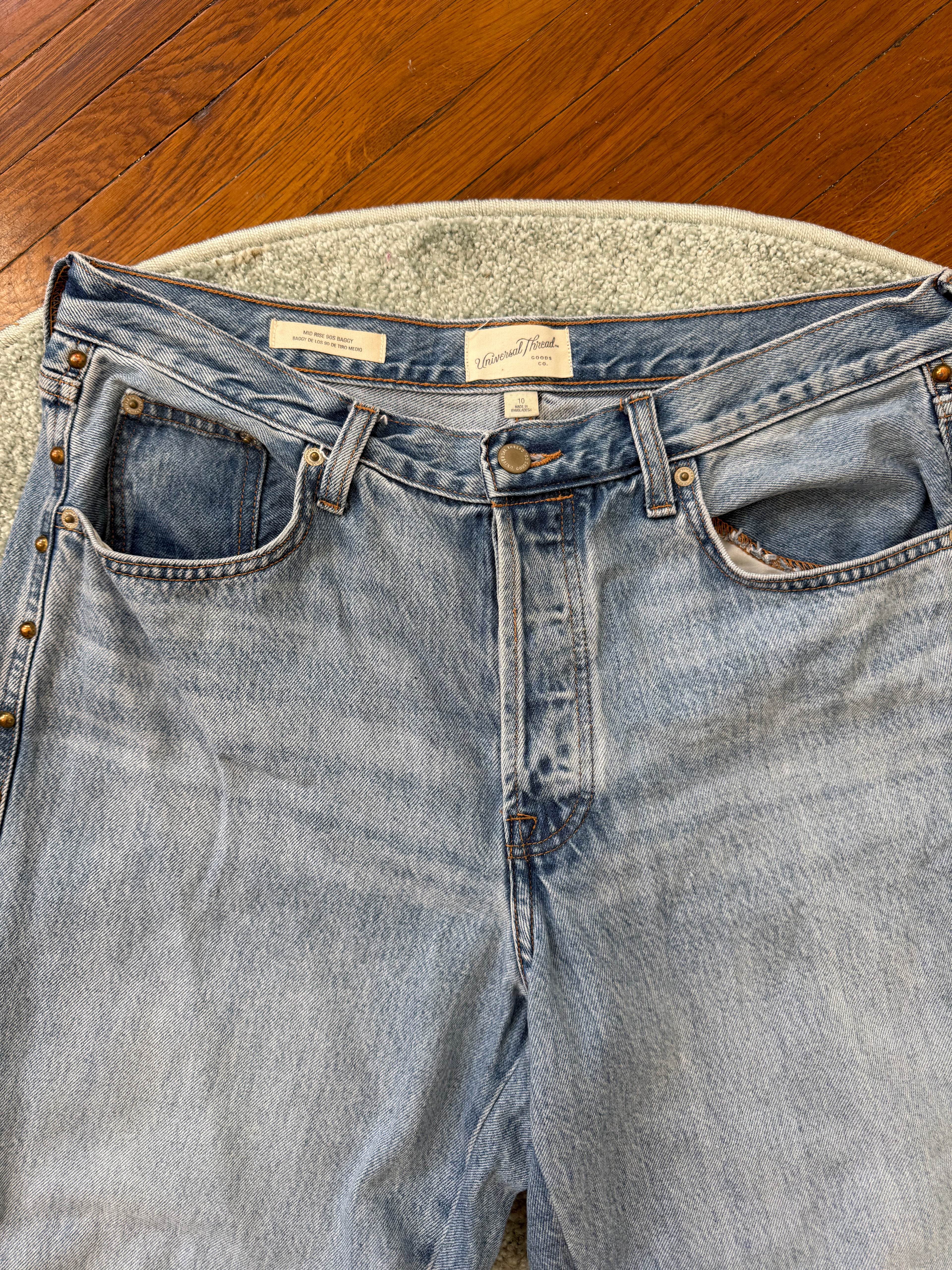 ⟡ ultra baggy studded denim jeans ⟡