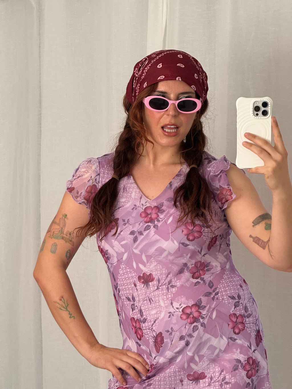 ✧ pink oval sunglasses