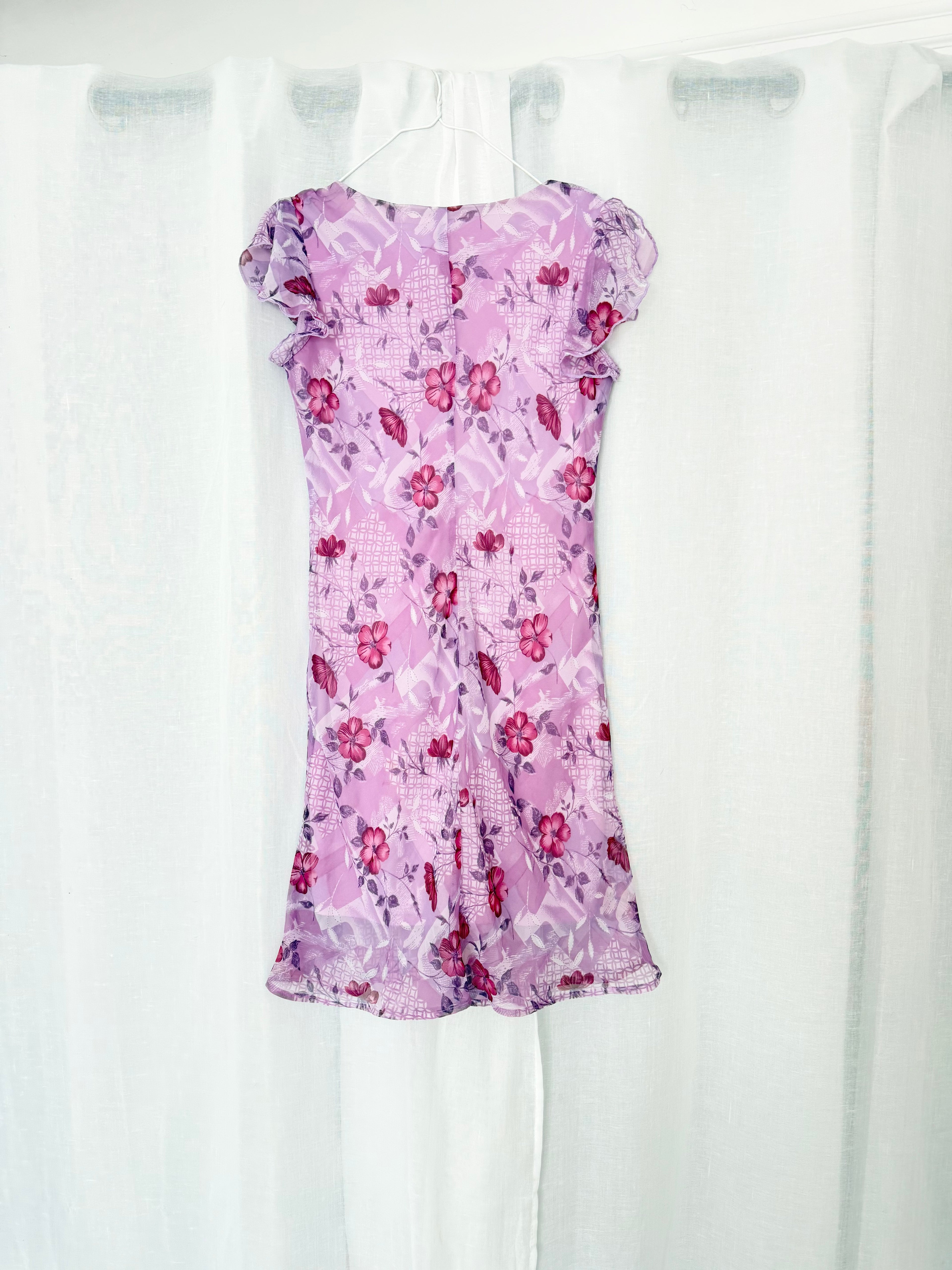 ✧ fairy floral mesh mini dress