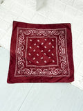 𐙚 burgundy pink paisley bandana scarf 𐙚