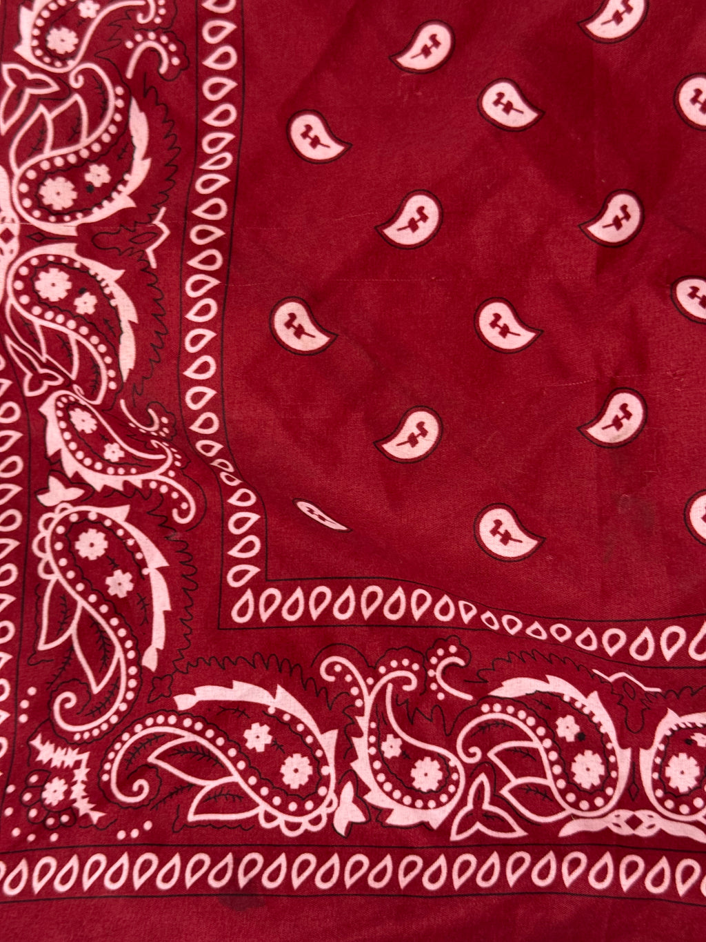 𐙚 burgundy pink paisley bandana scarf 𐙚