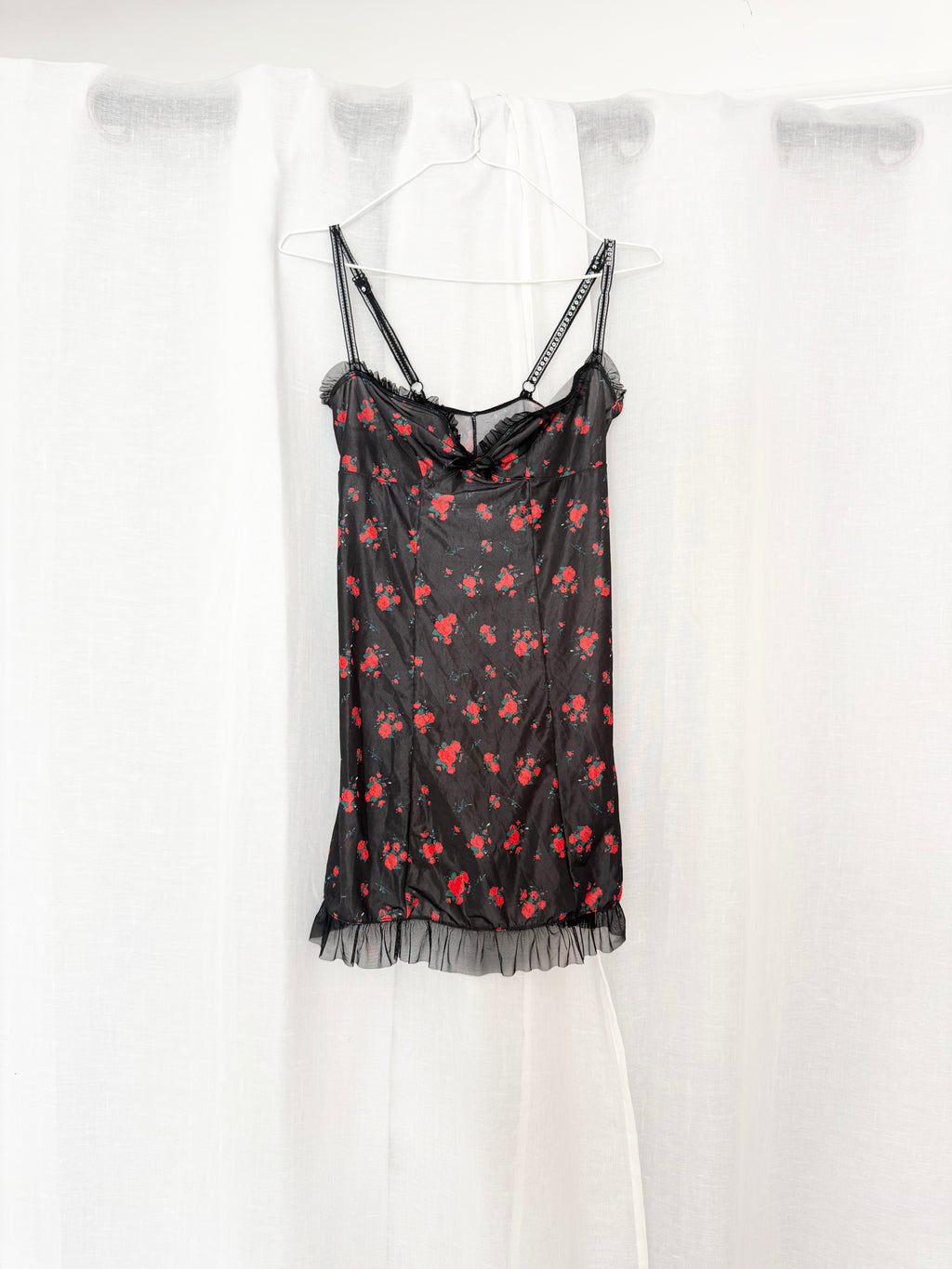 ✦ rose slip mini dress