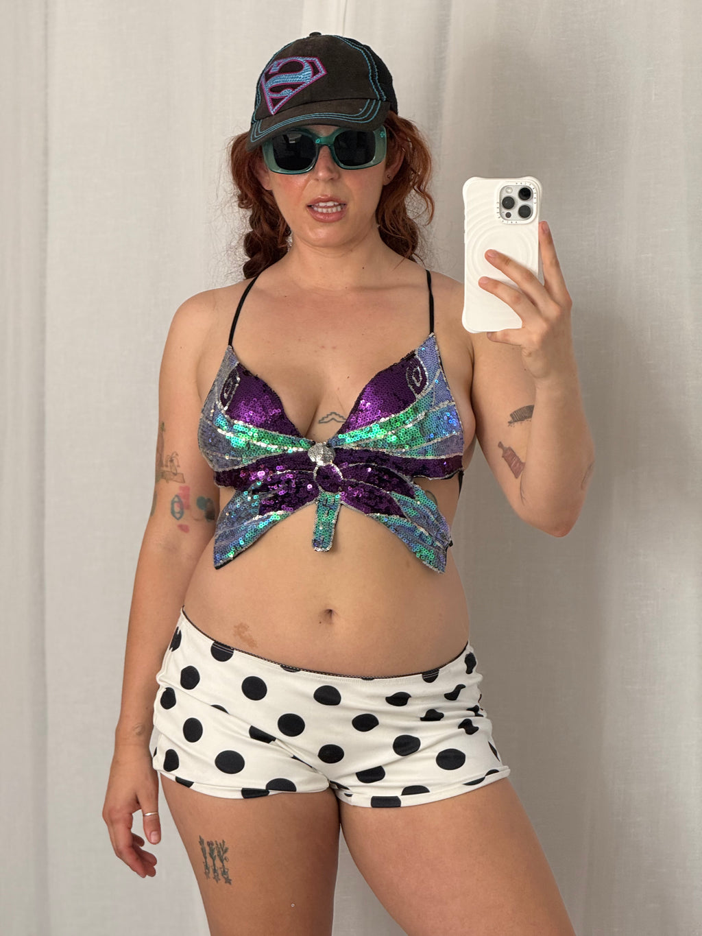 ♡ Sequin Butterfly Fairy Halter Top