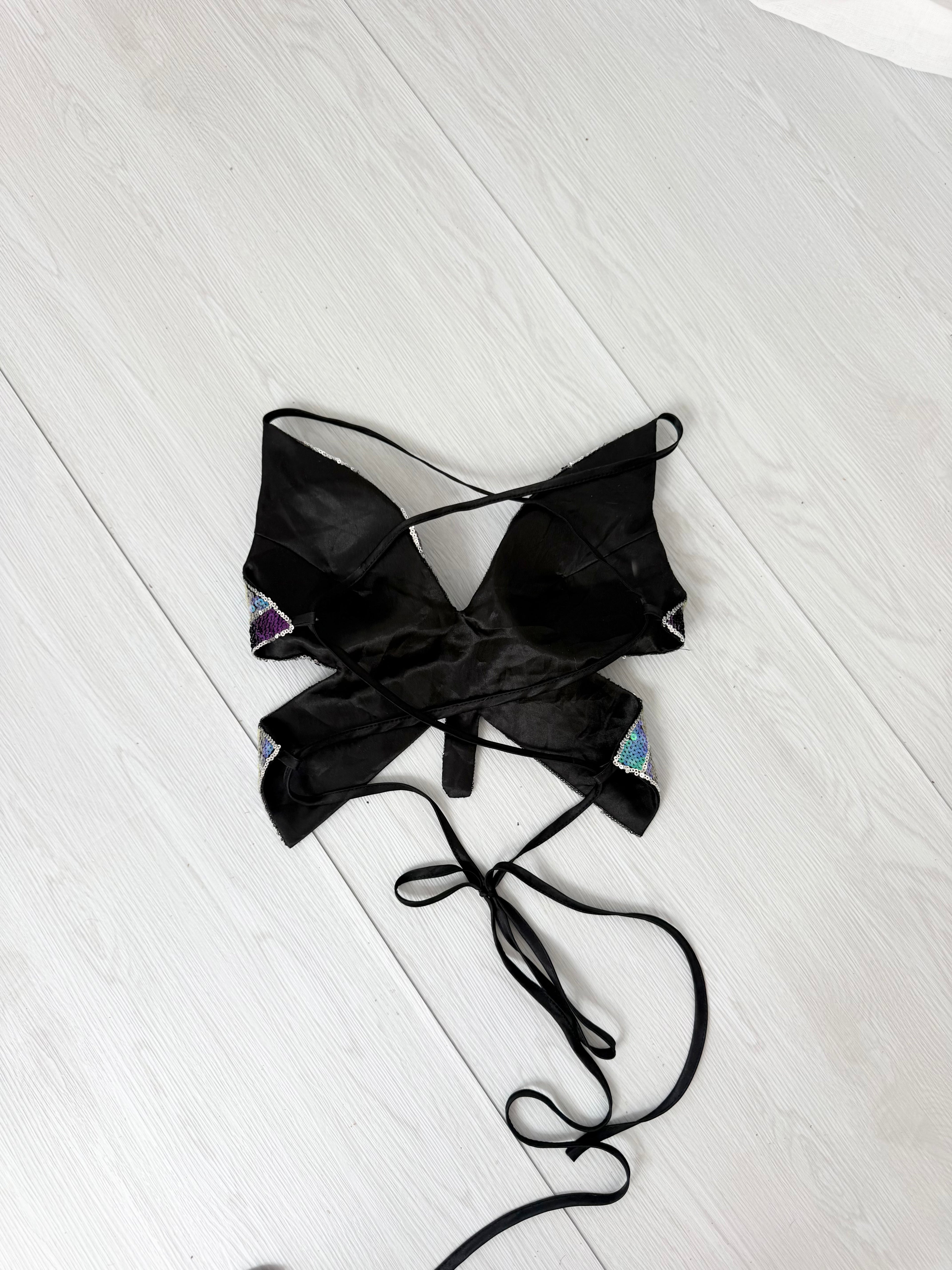 ♡ Sequin Butterfly Fairy Halter Top