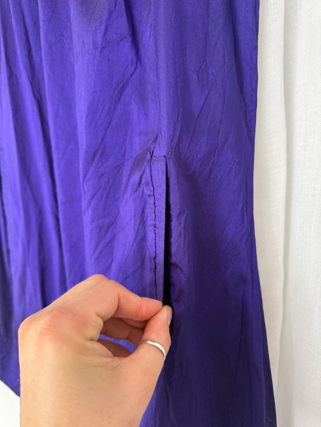 ♡ Y2K purple silk pocket mini dress
