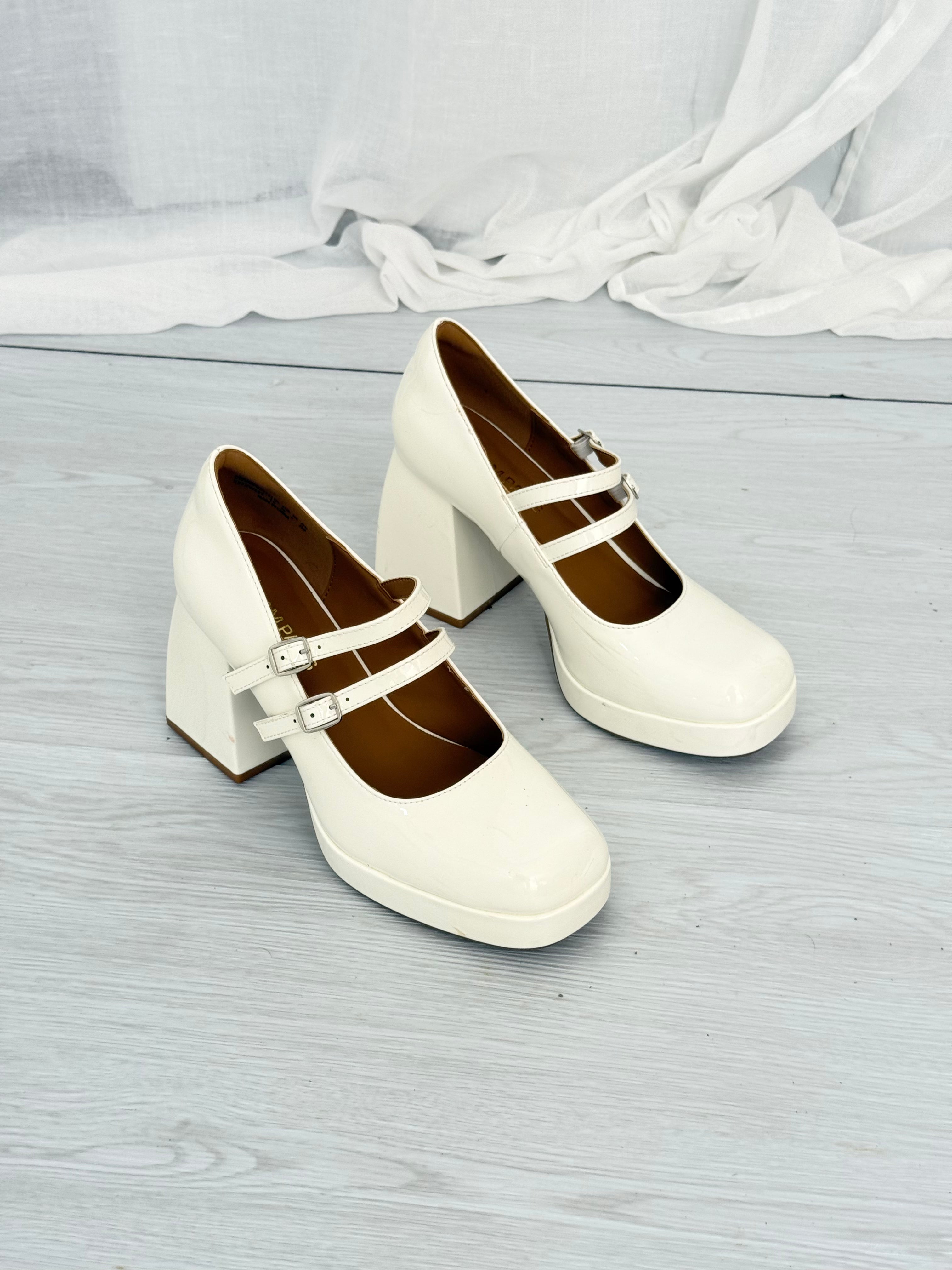✿ coquette mary jane platform heels (size 8.5)
