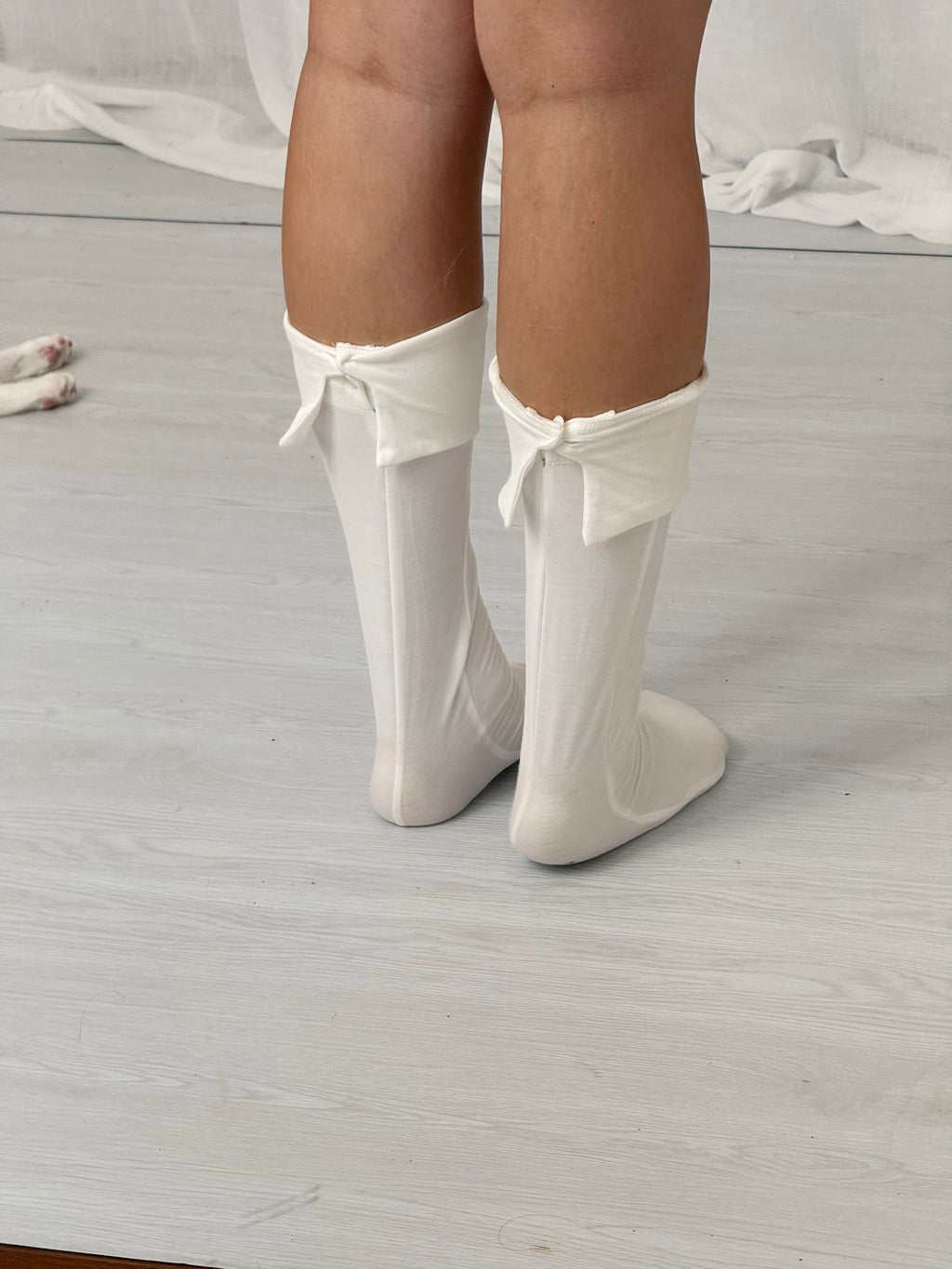 ✿ fold over knee high socks •