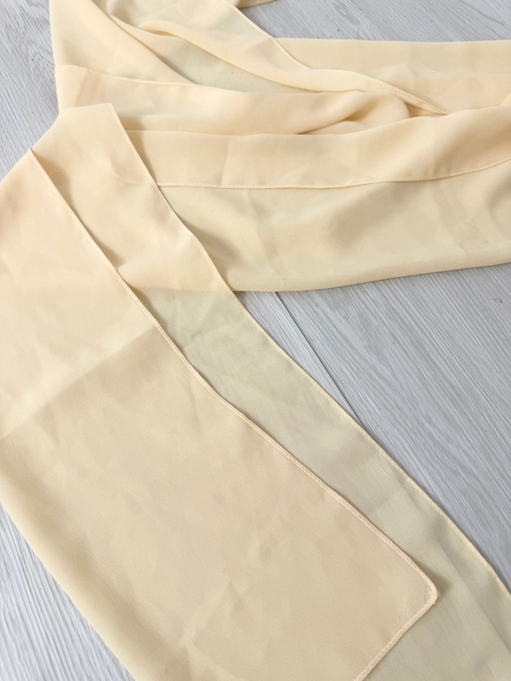 ✿ buttery yellow chiffon scarf wrap