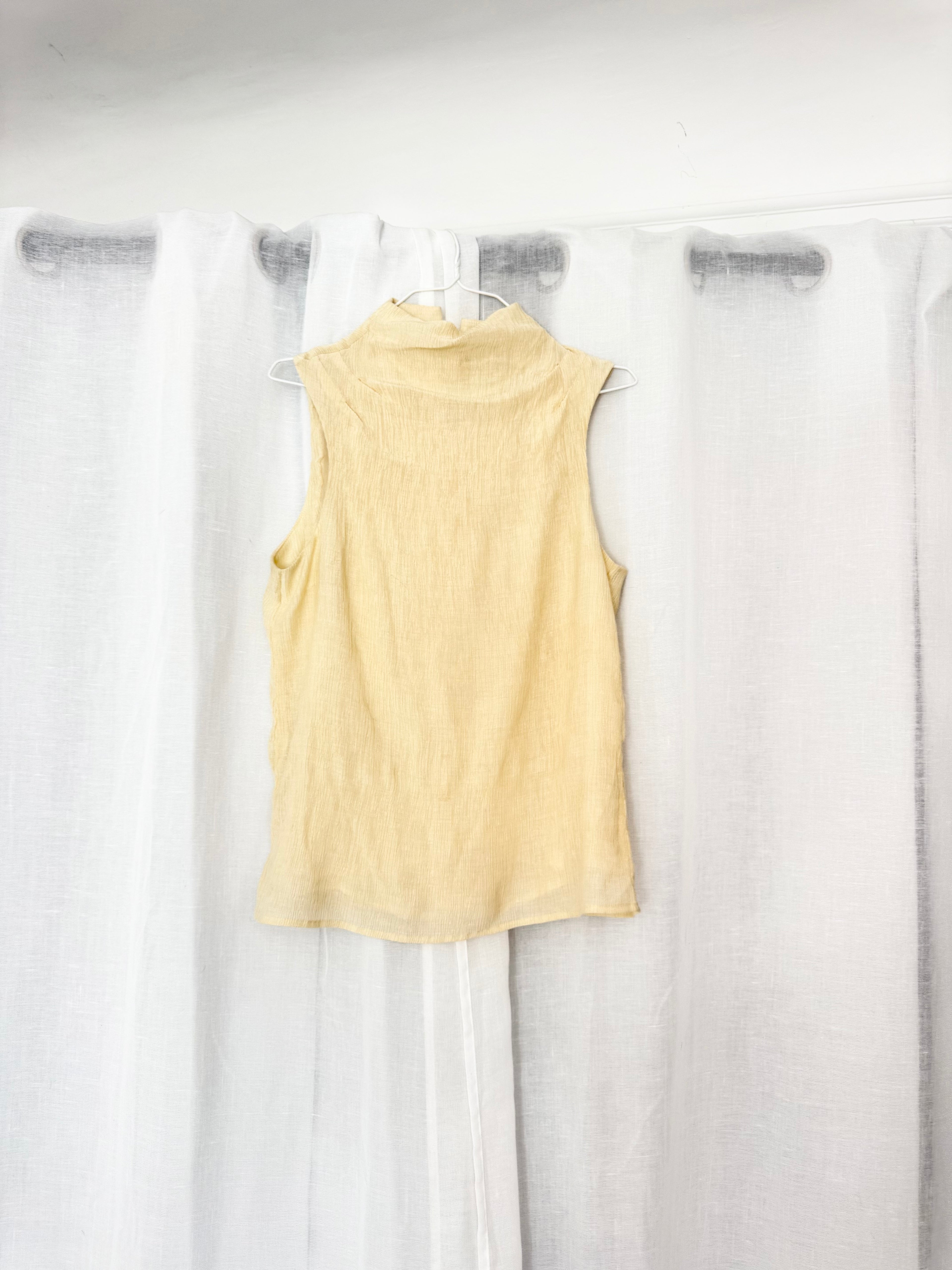 ✿ sheer mock neck tank
