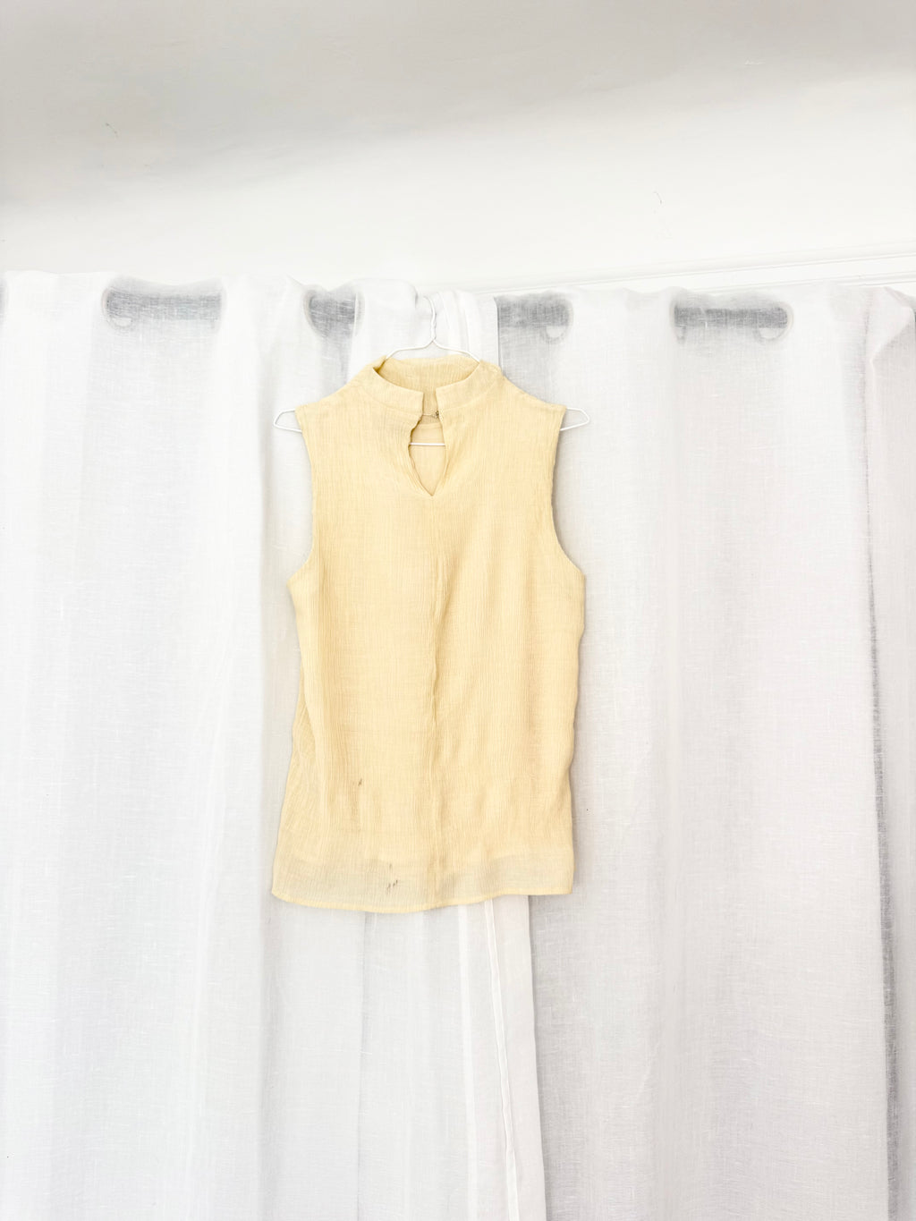 ✿ sheer mock neck tank