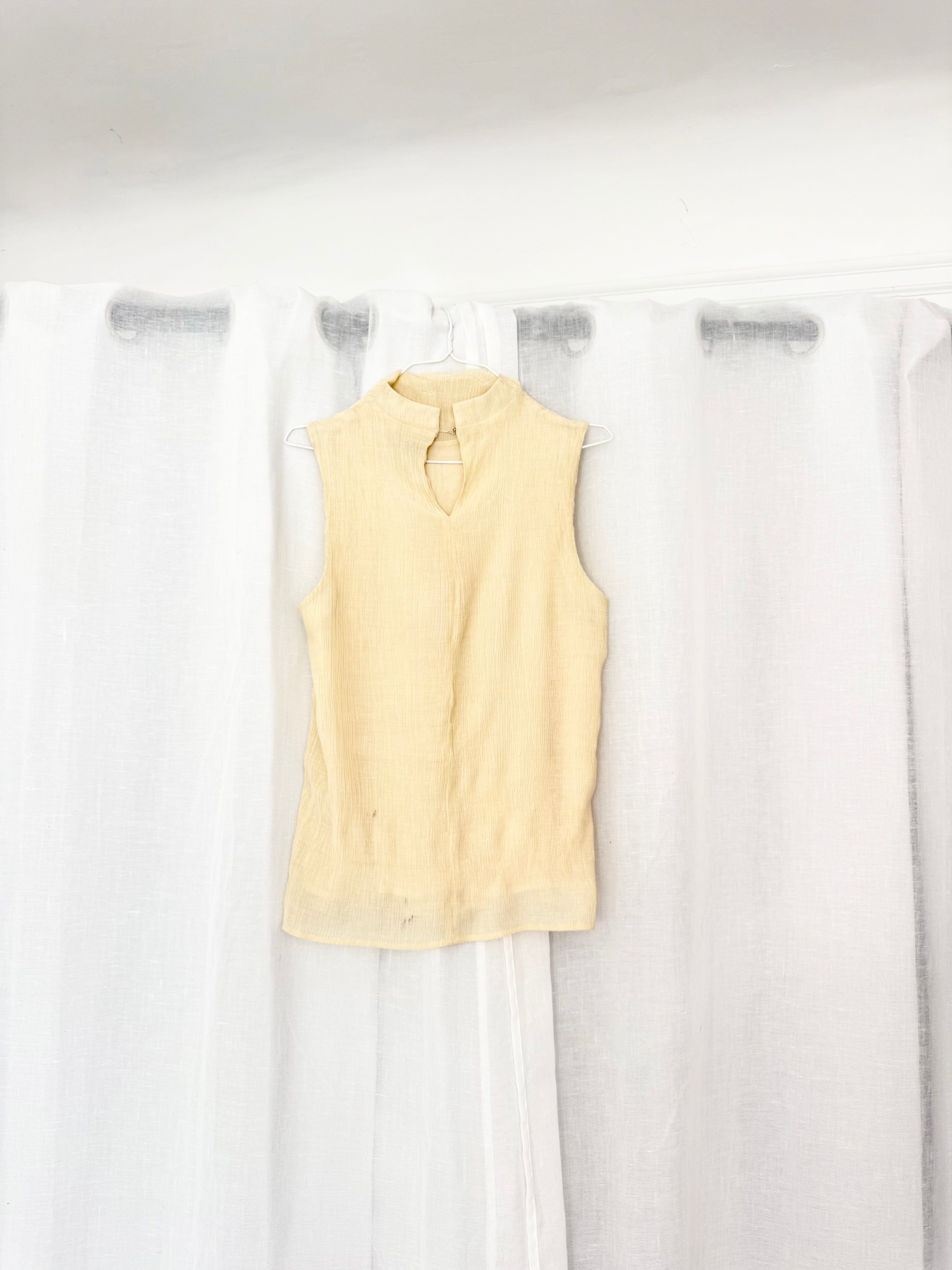✿ sheer mock neck tank