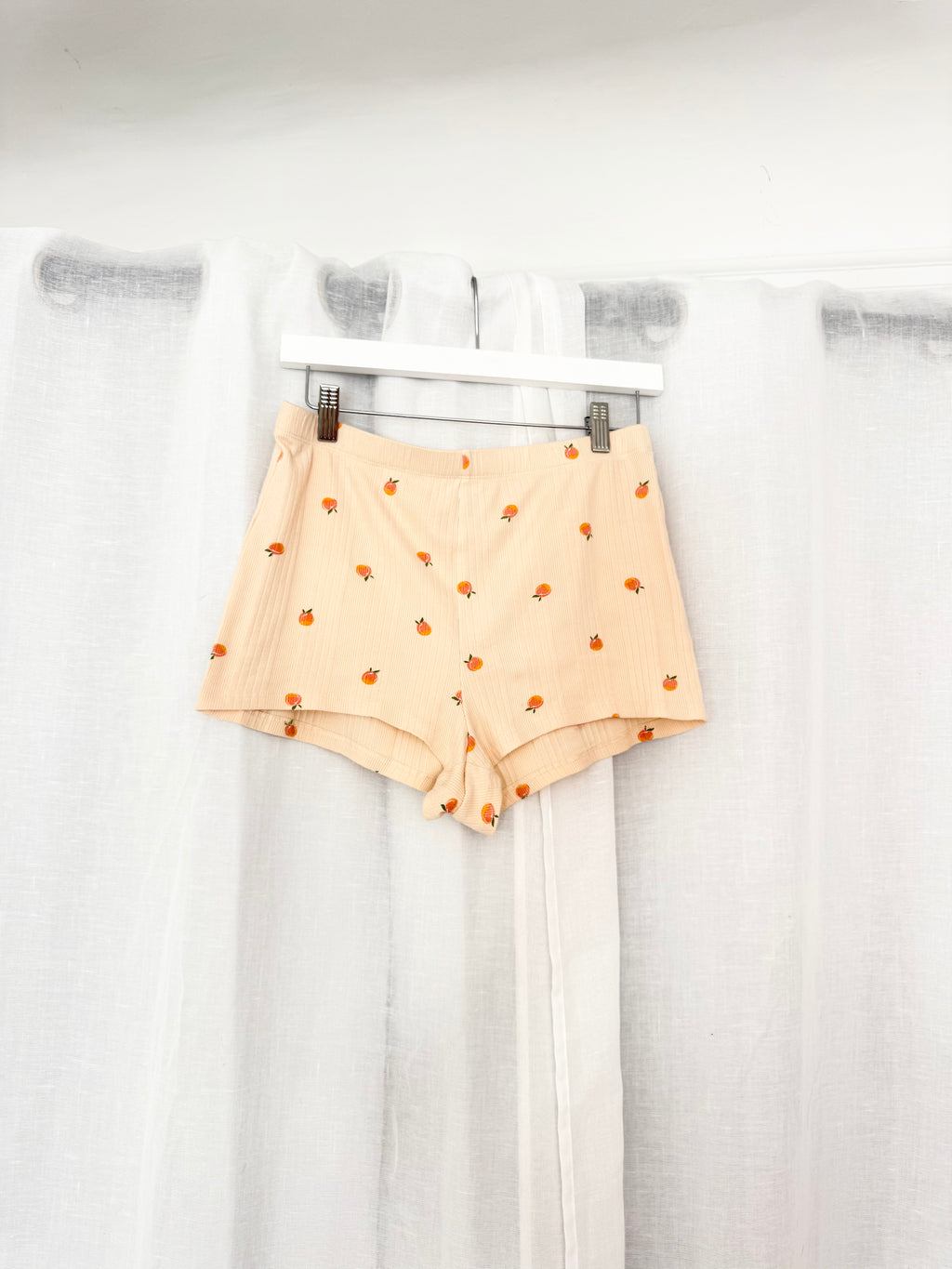 ✿ peach print cotton boyshorts