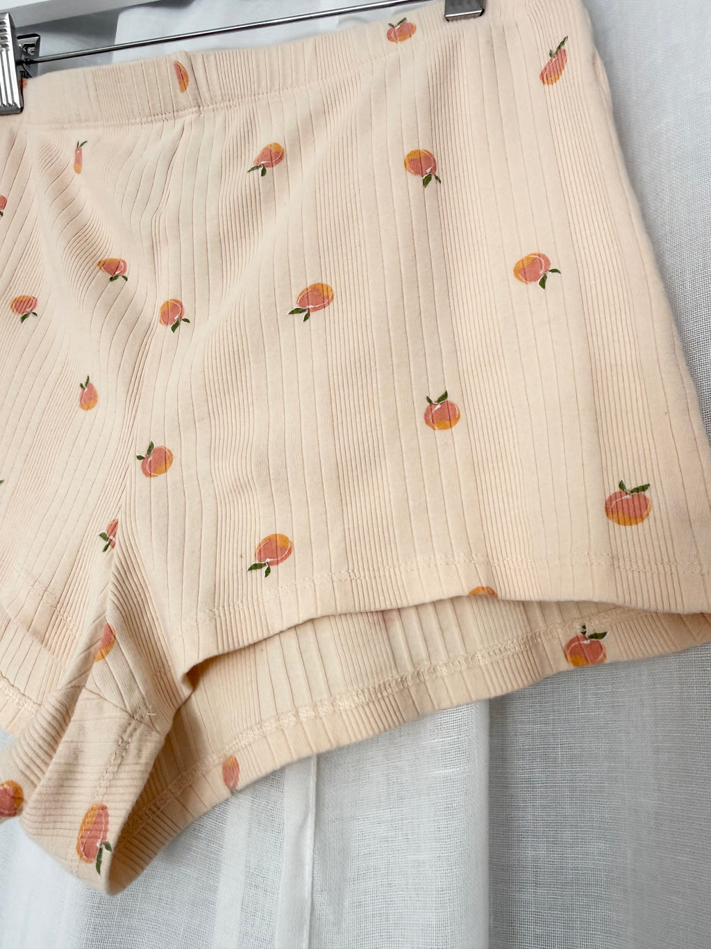 ✿ peach print cotton boyshorts