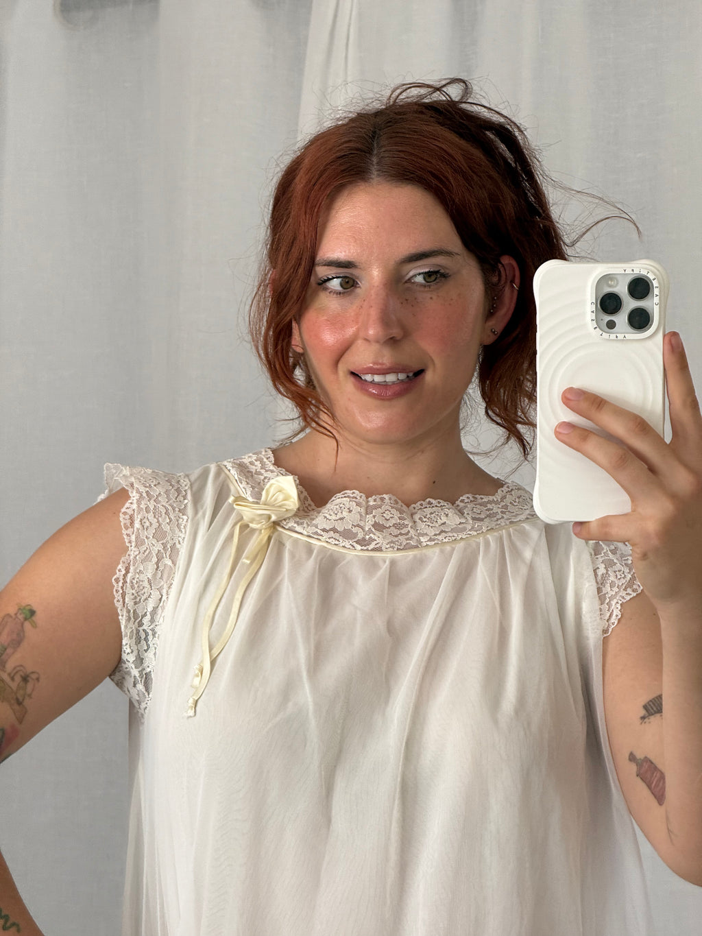 ✿ vintage 60s sheer babydoll nightgown