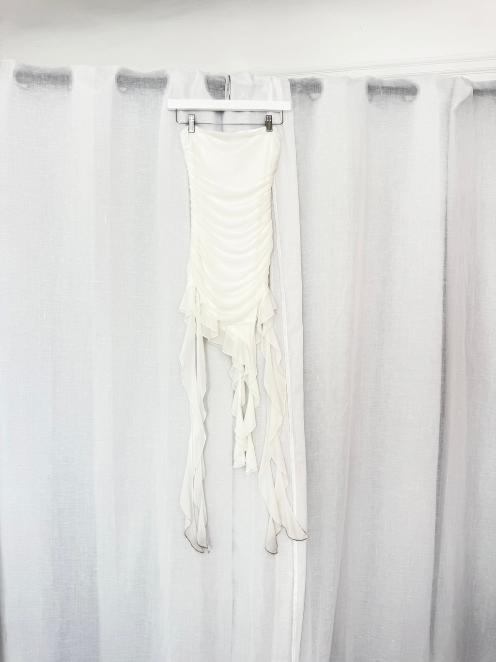 ✿ fairy ruffle handkerchief mini dress