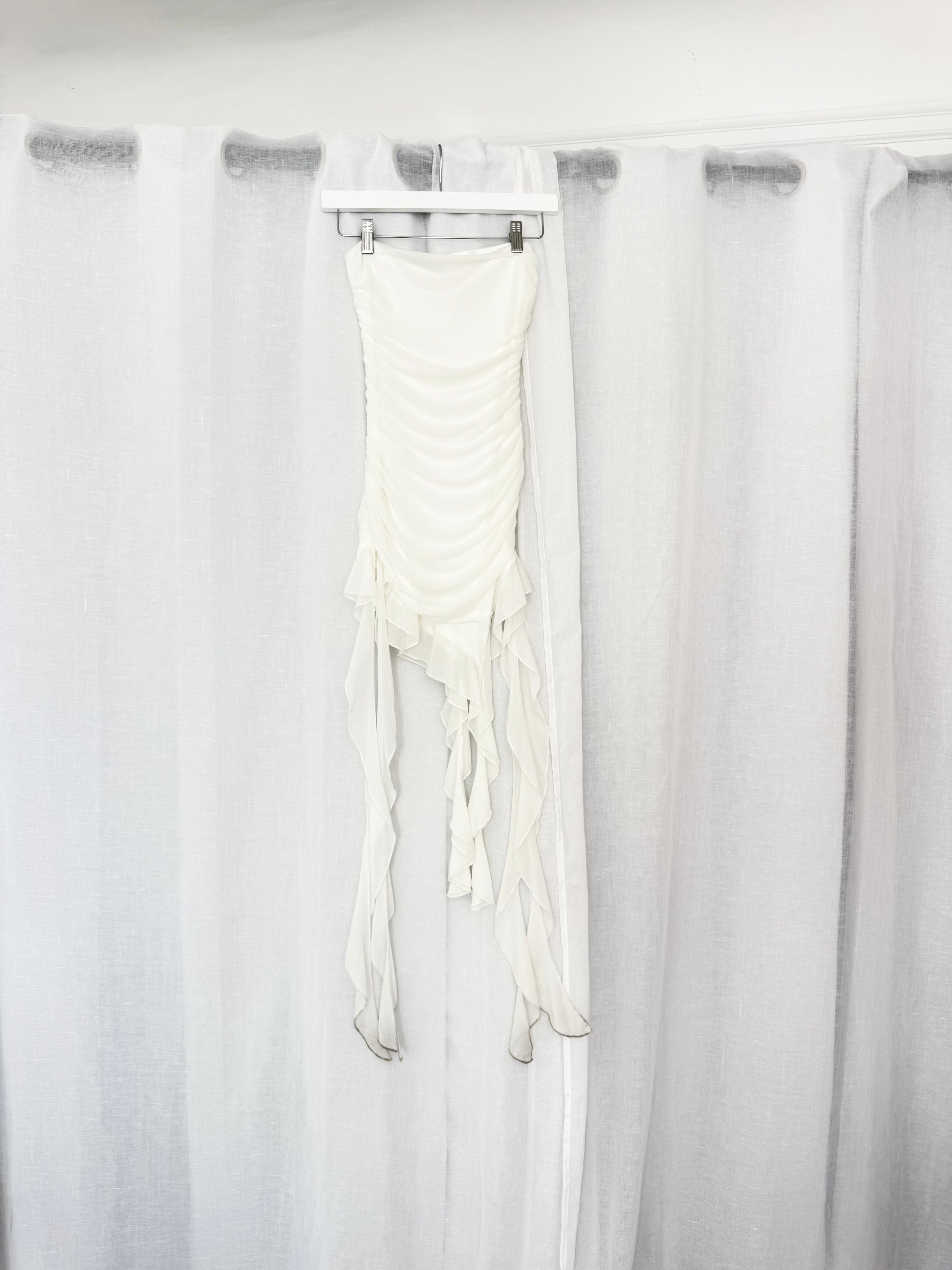 ✿ fairy ruffle handkerchief mini dress