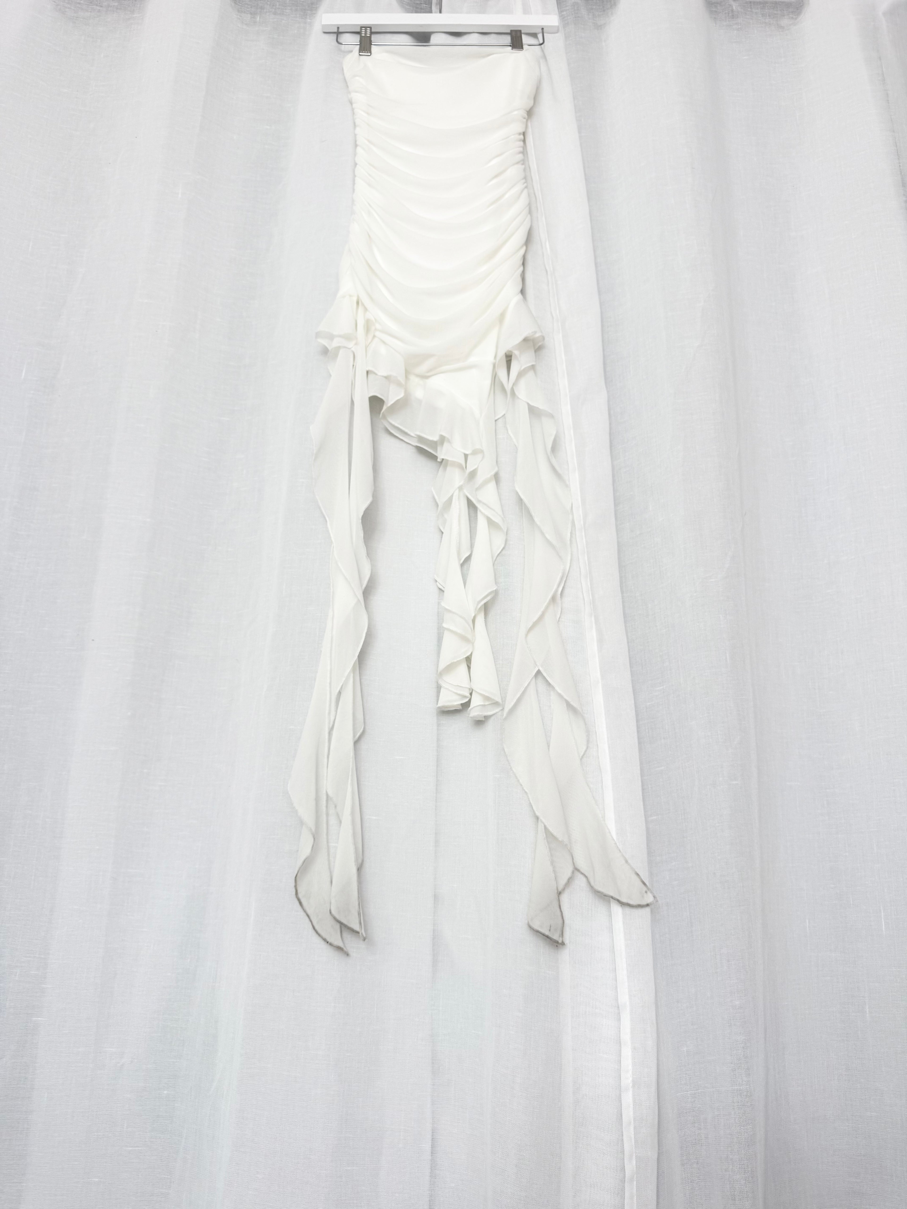 ✿ fairy ruffle handkerchief mini dress