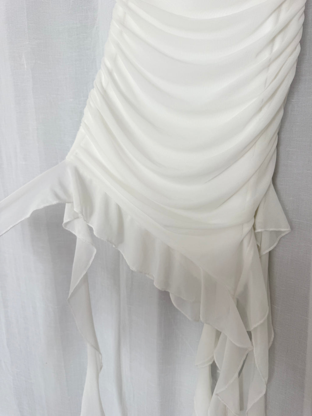 ✿ fairy ruffle handkerchief mini dress