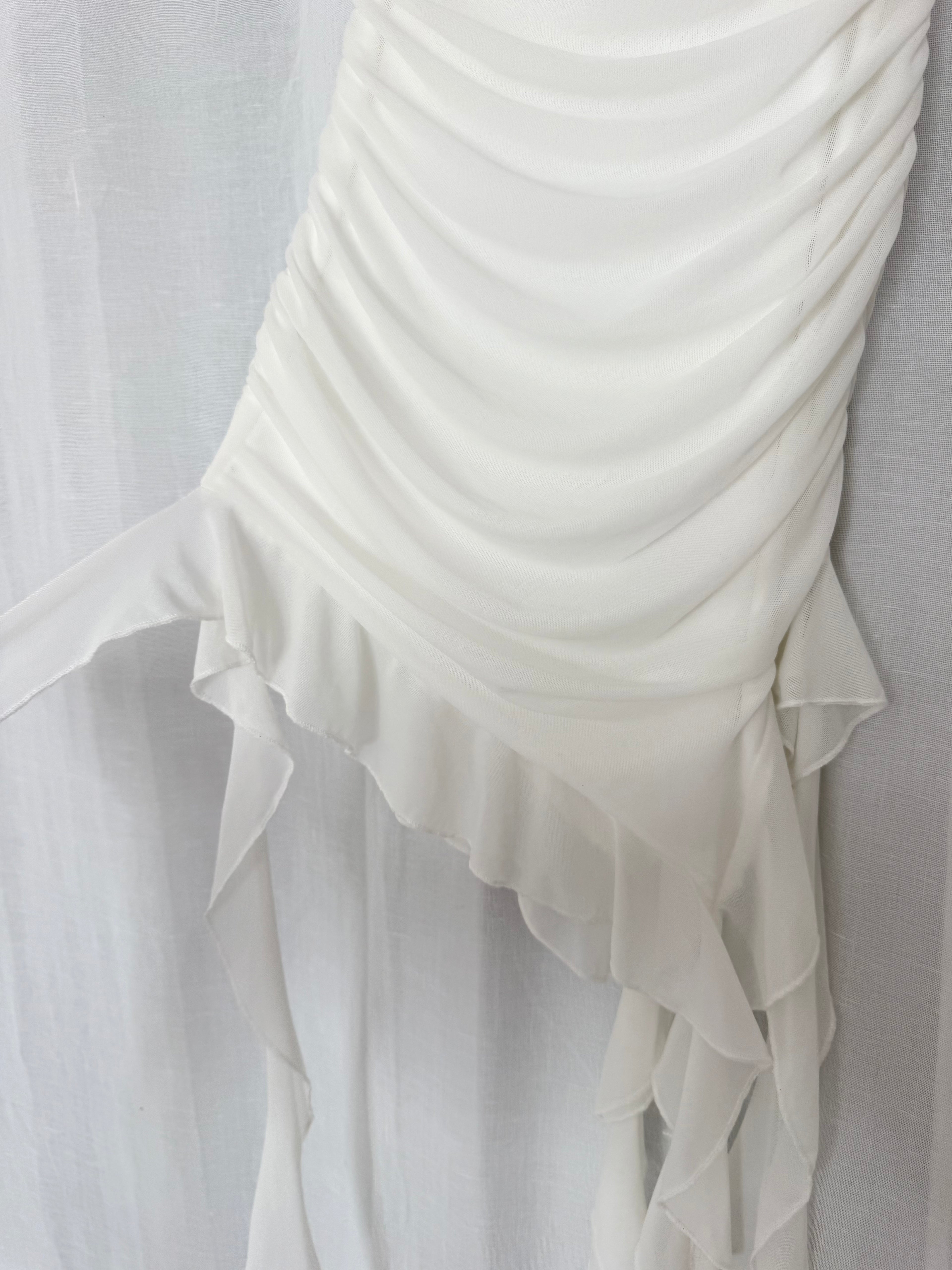 ✿ fairy ruffle handkerchief mini dress