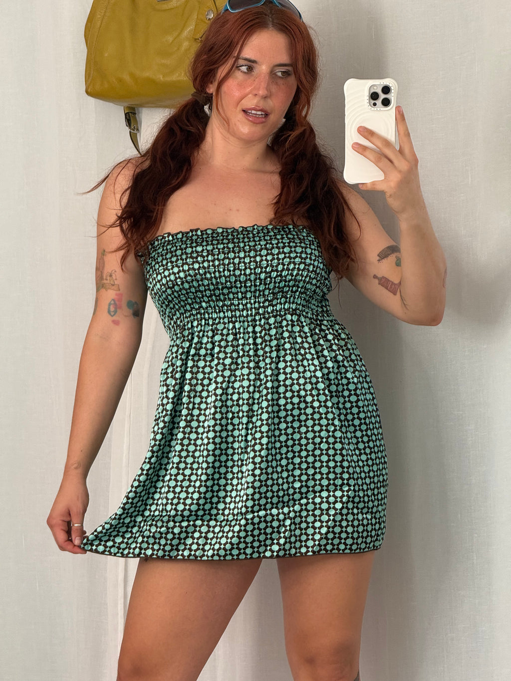 ✿ y2k polka dot tube dress • coquette babydoll mini