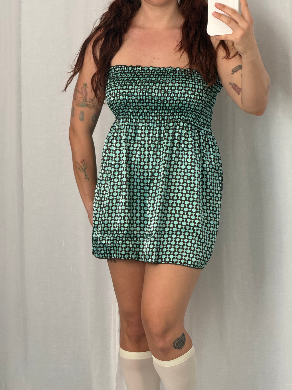 ✿ y2k polka dot tube dress • coquette babydoll mini