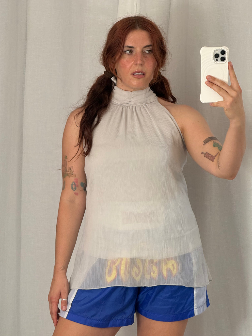 ✿ sheer halter blouse