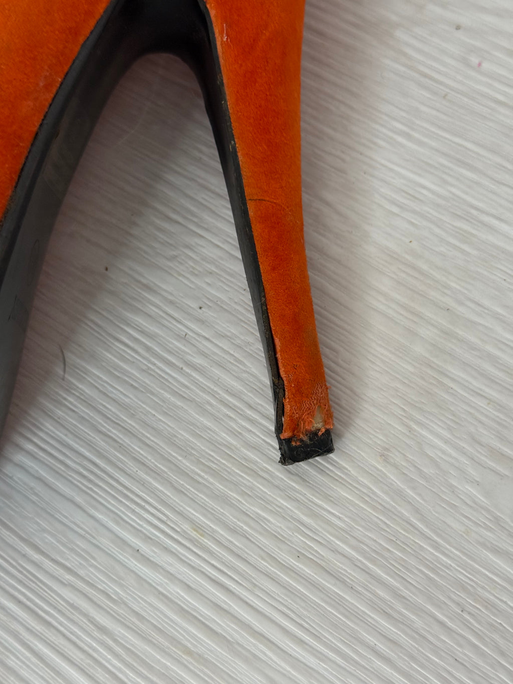 ✿ y2k burnt orange rhinestone platform booties (size 7.5)