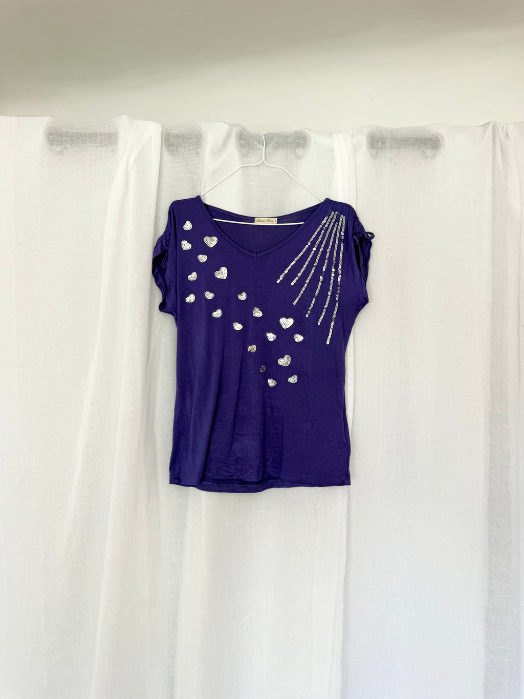 ✧ vintage Y2K sequin heart top ✧