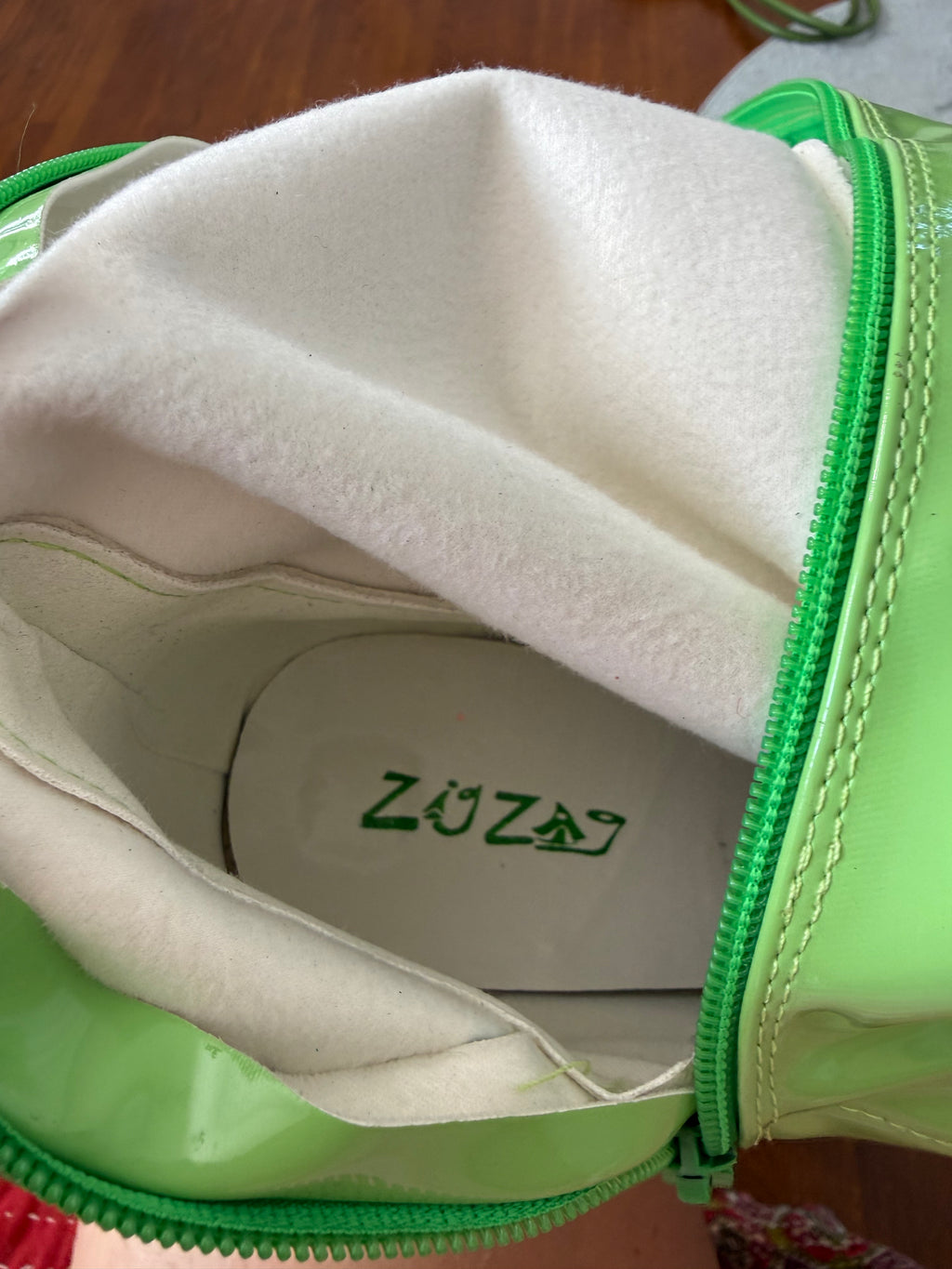 ✧ lime green patent go go boots ✧