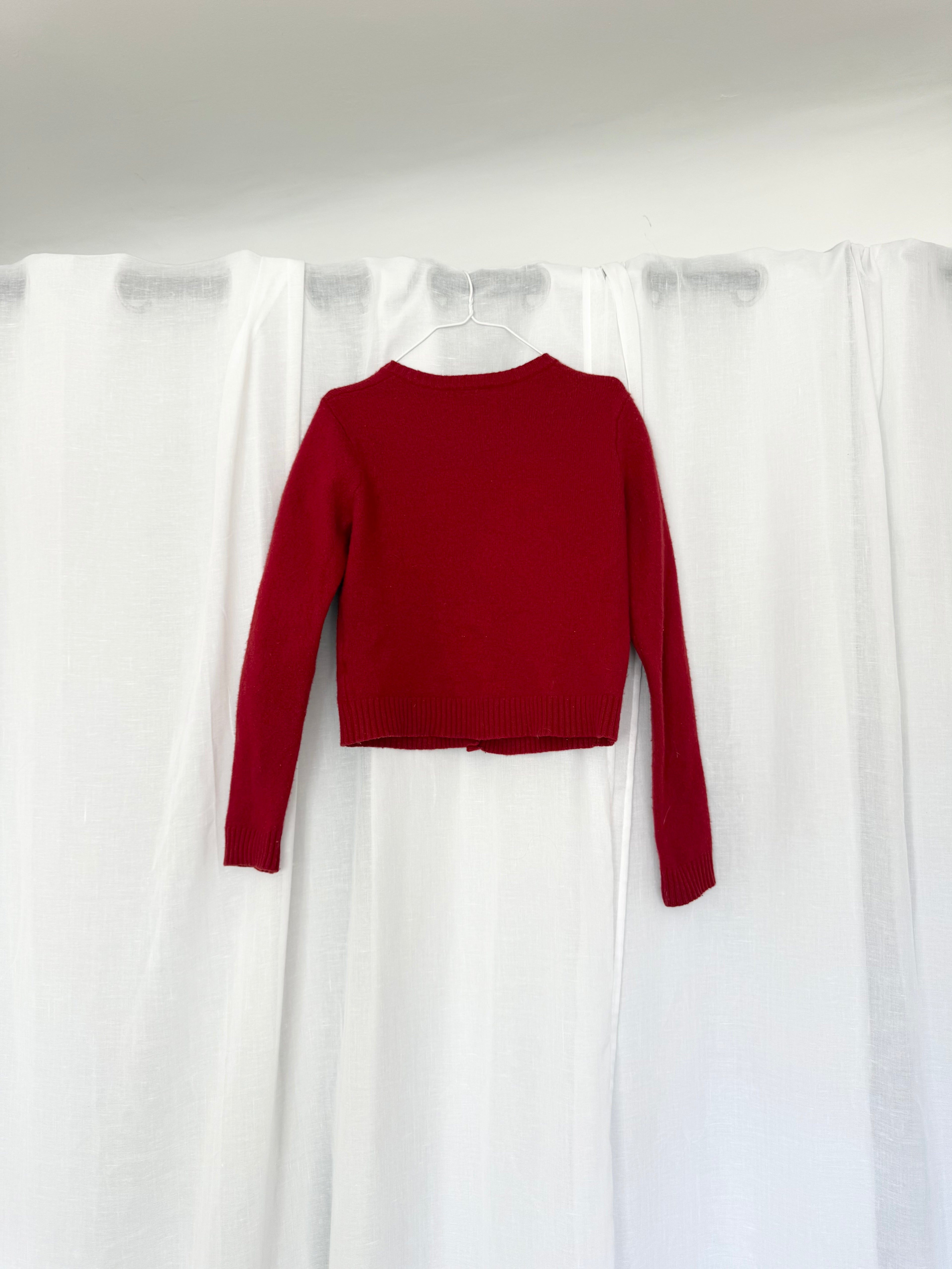 ✧ Brandy Melville cherry red wool cardigan ✧