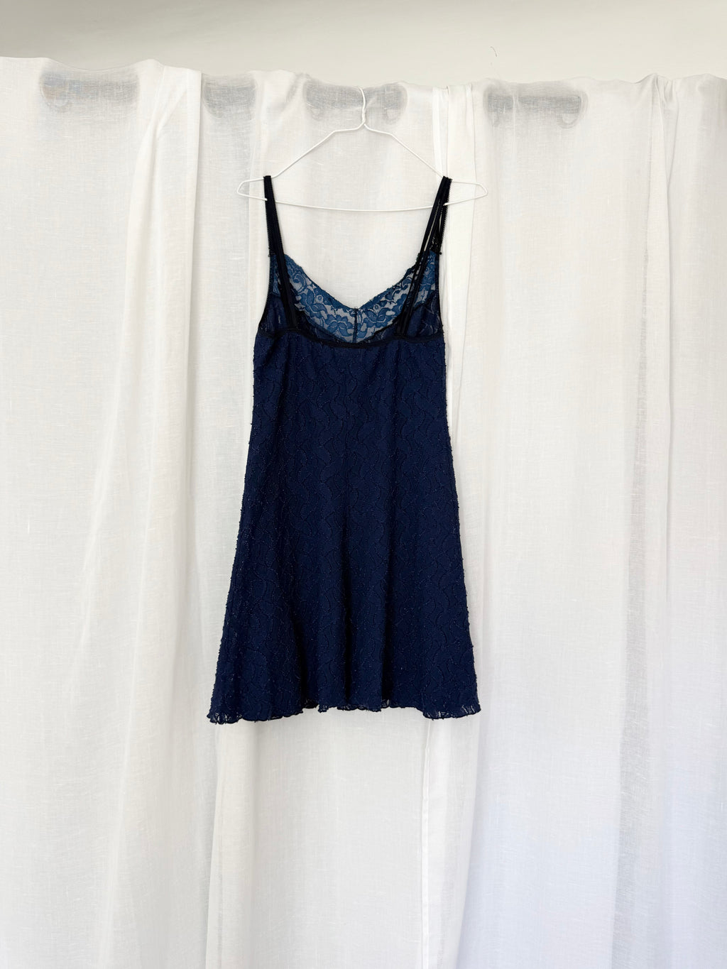✧ vintage y2k navy lace slip dress ✧