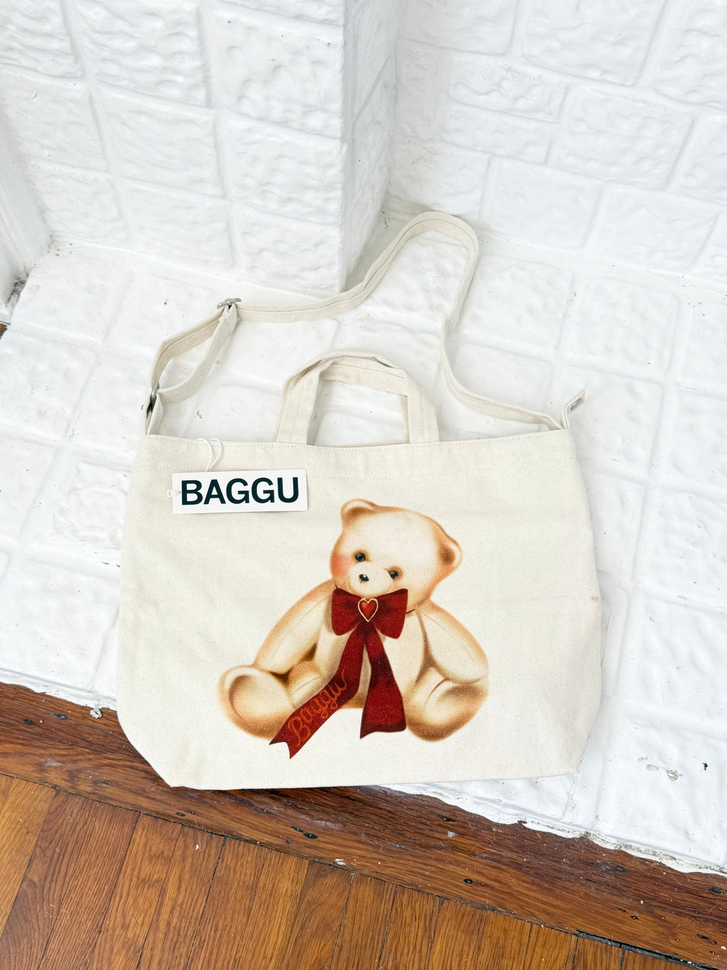 ✧ rare sold out baggu teddy bear horizontal duck bag ✧