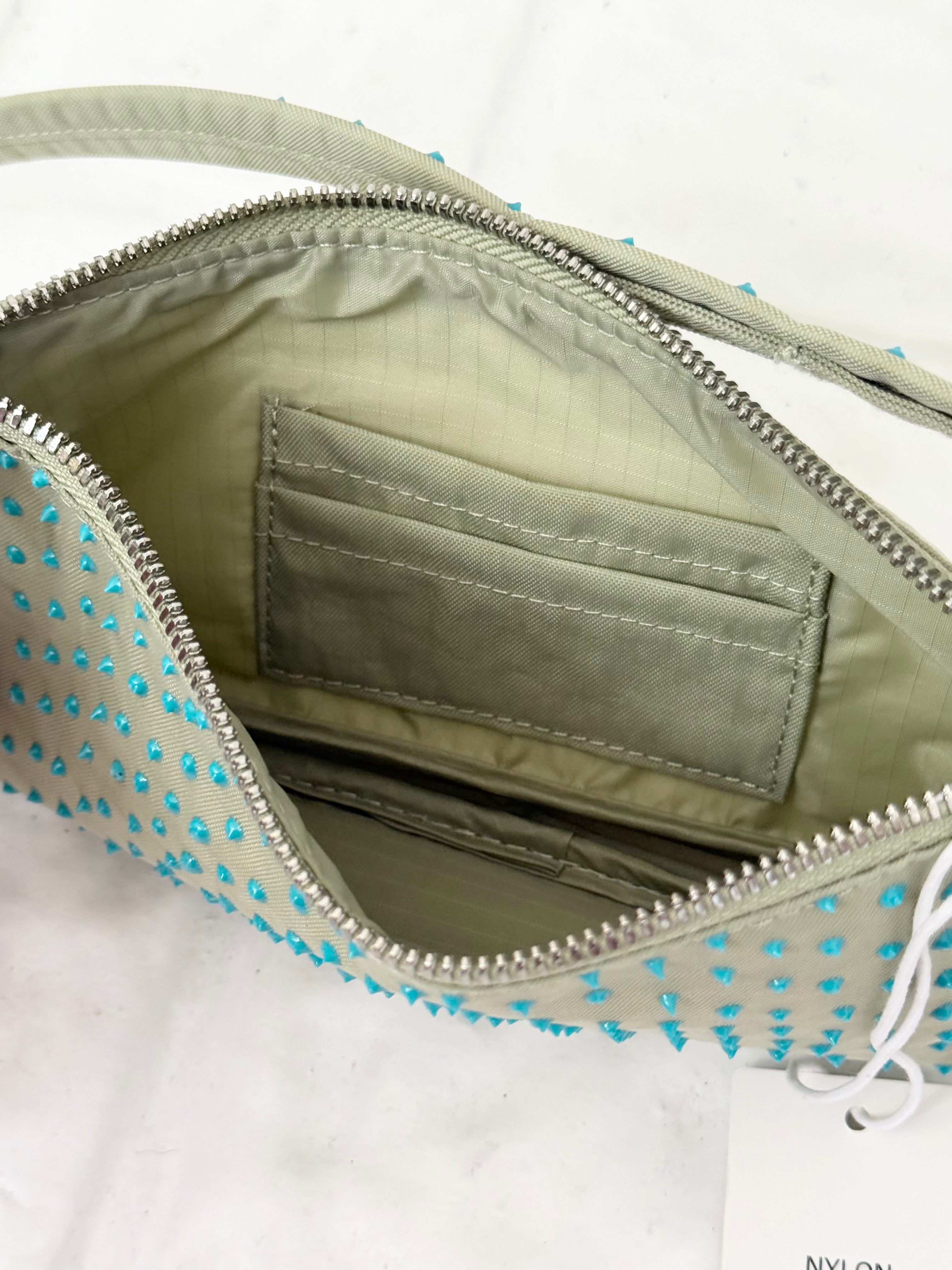 ✧ hand painted baggu celadon nylon pochette ✧