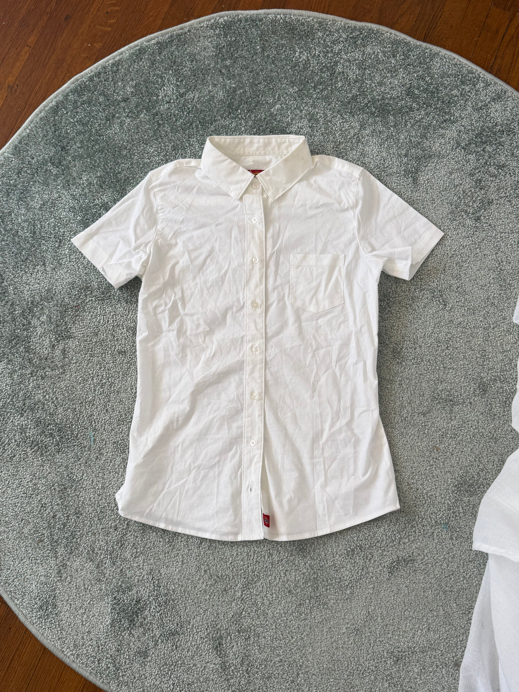 🤍 Dickies Y2K ultra slim white button up 🤍