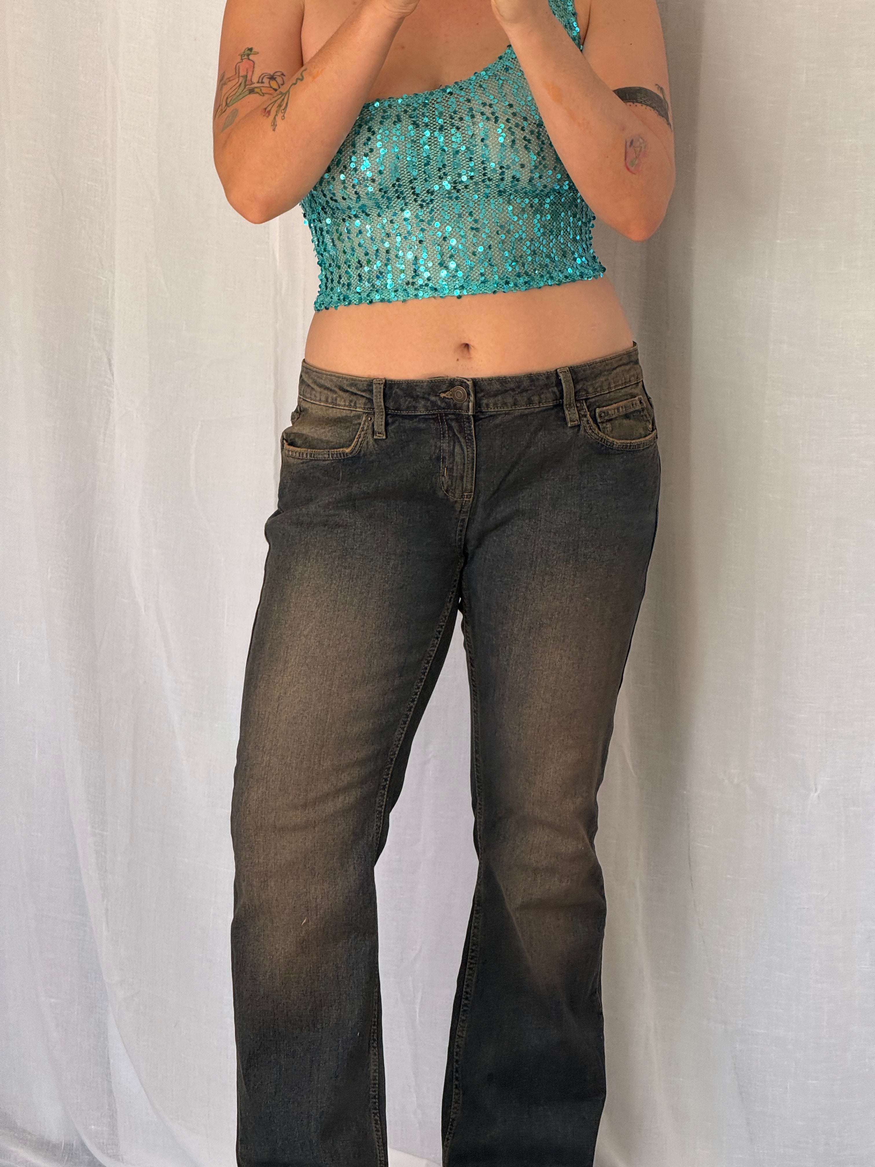 ✧ low rise bootcut jeans - 34"