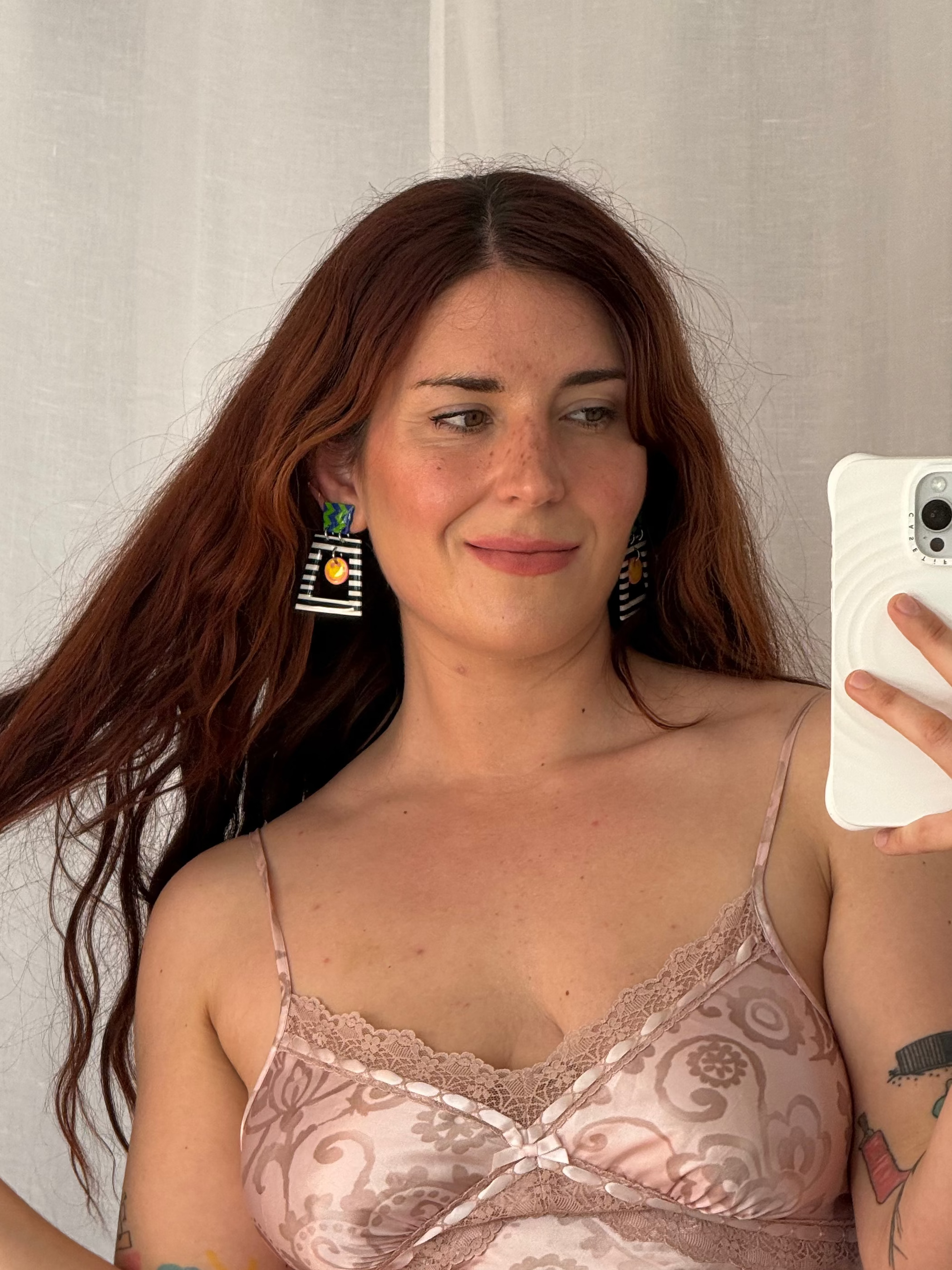 retro smiley face earrings