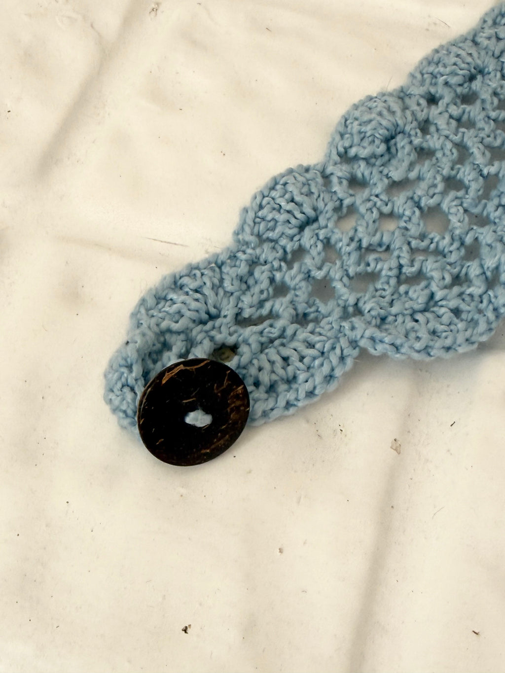 Y2K crochet coquette baby blue headband