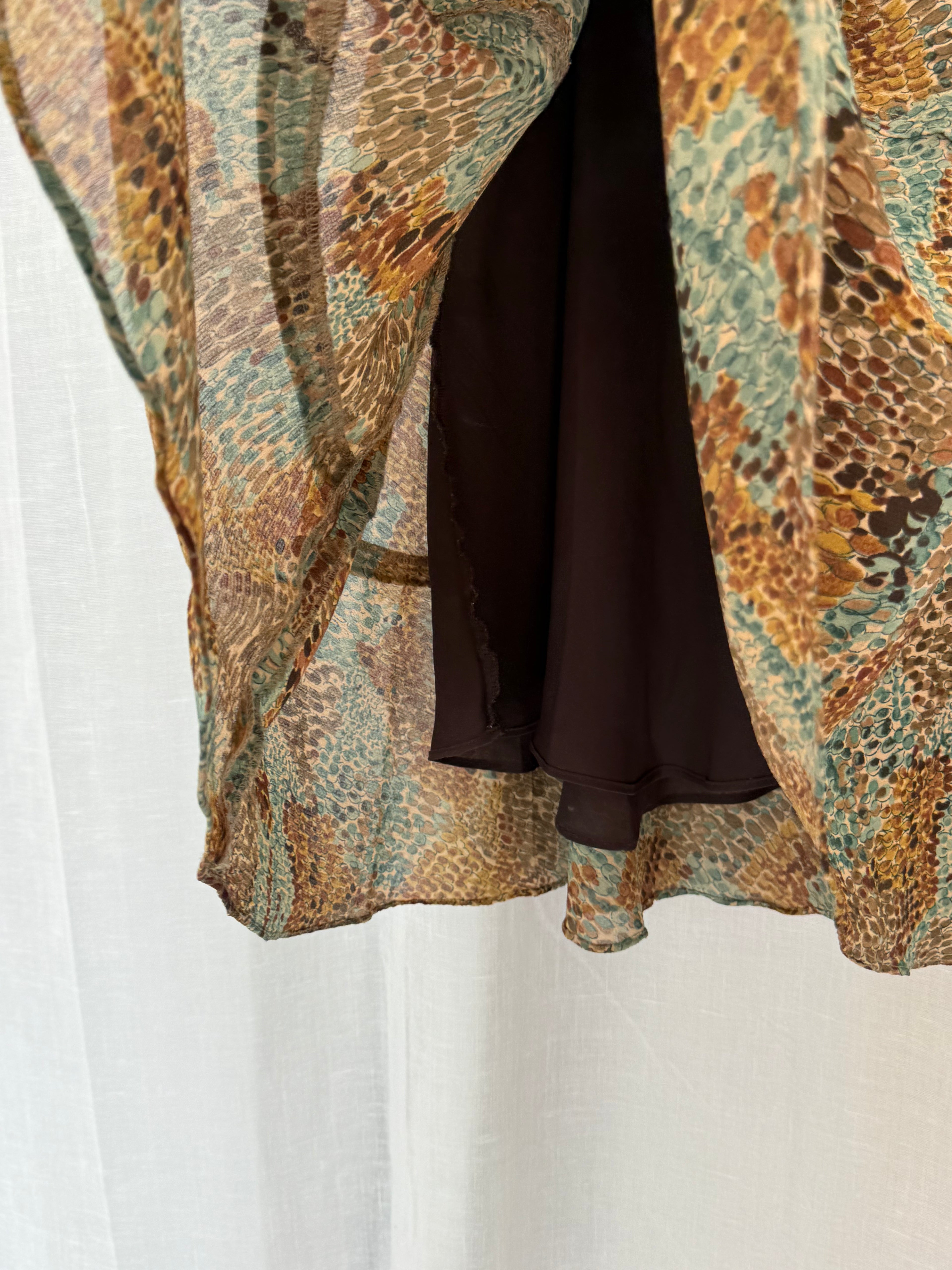 Y2K snakeskin midi skirt - 31"