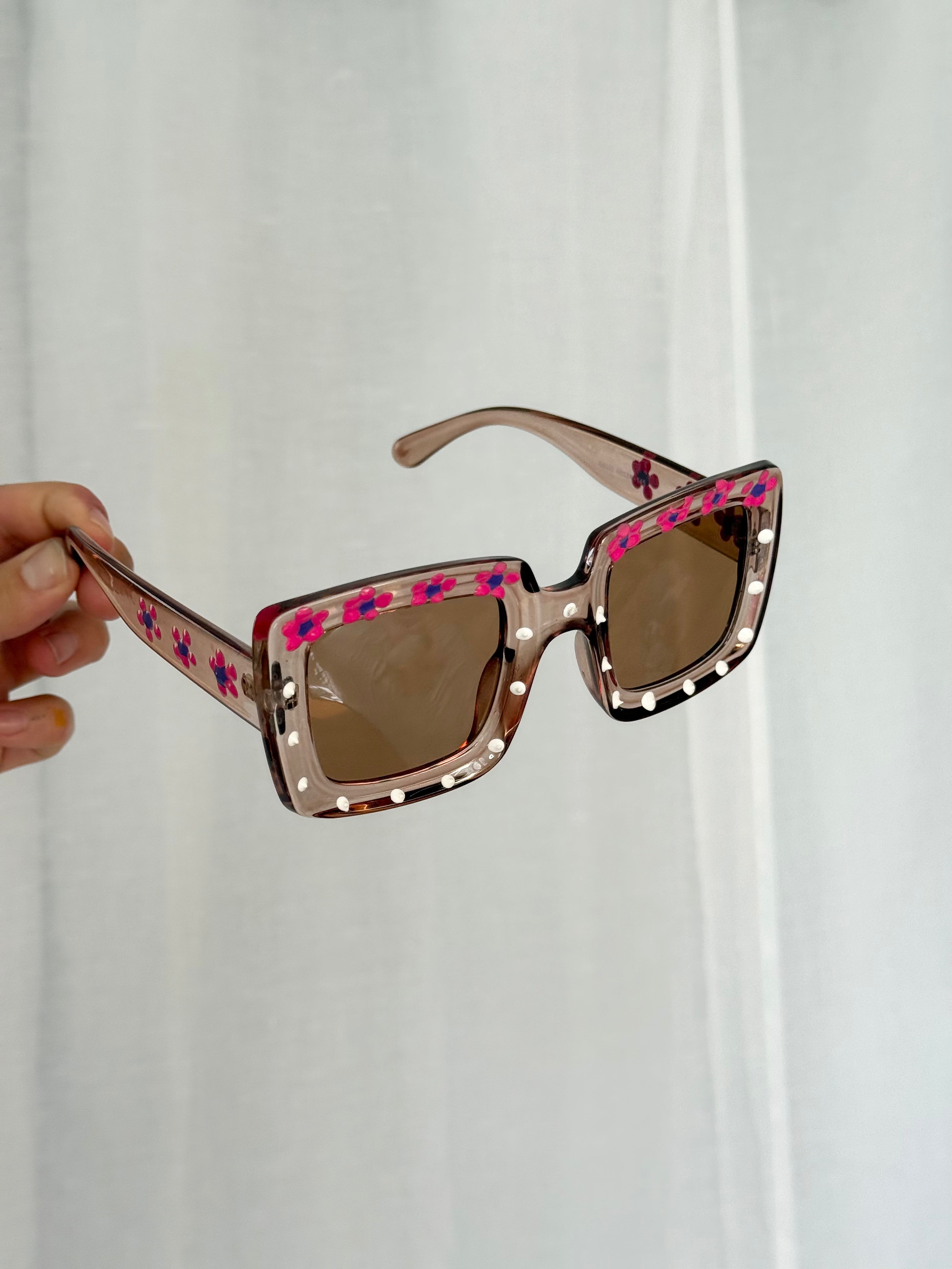 ⋆｡°✩ hand painted flower sunglasses ✩°｡⋆
