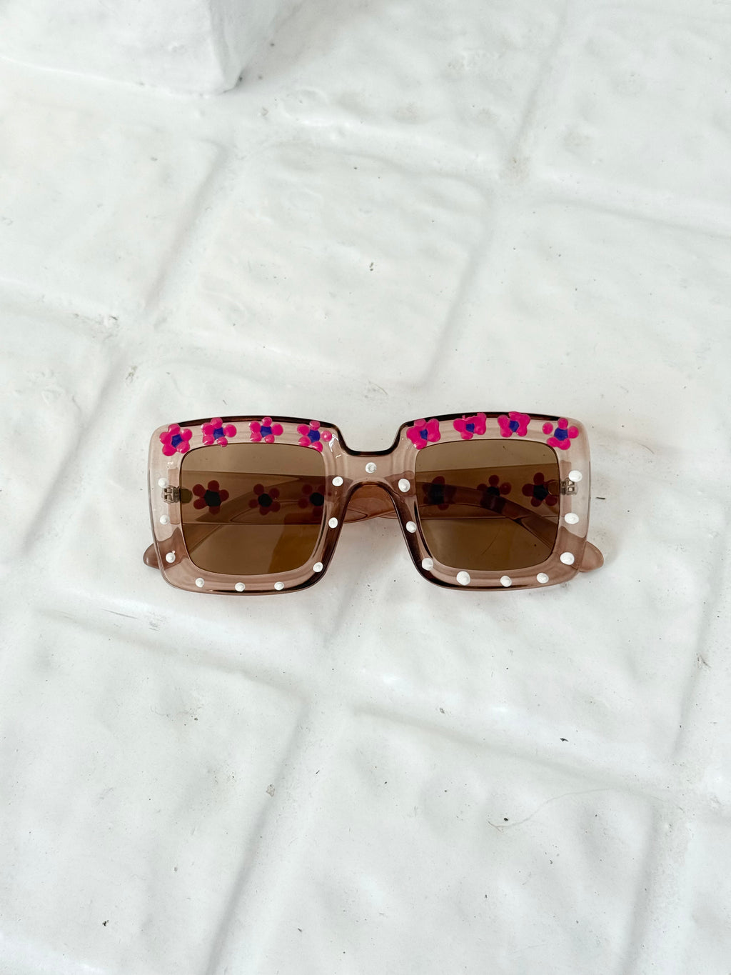⋆｡°✩ hand painted flower sunglasses ✩°｡⋆