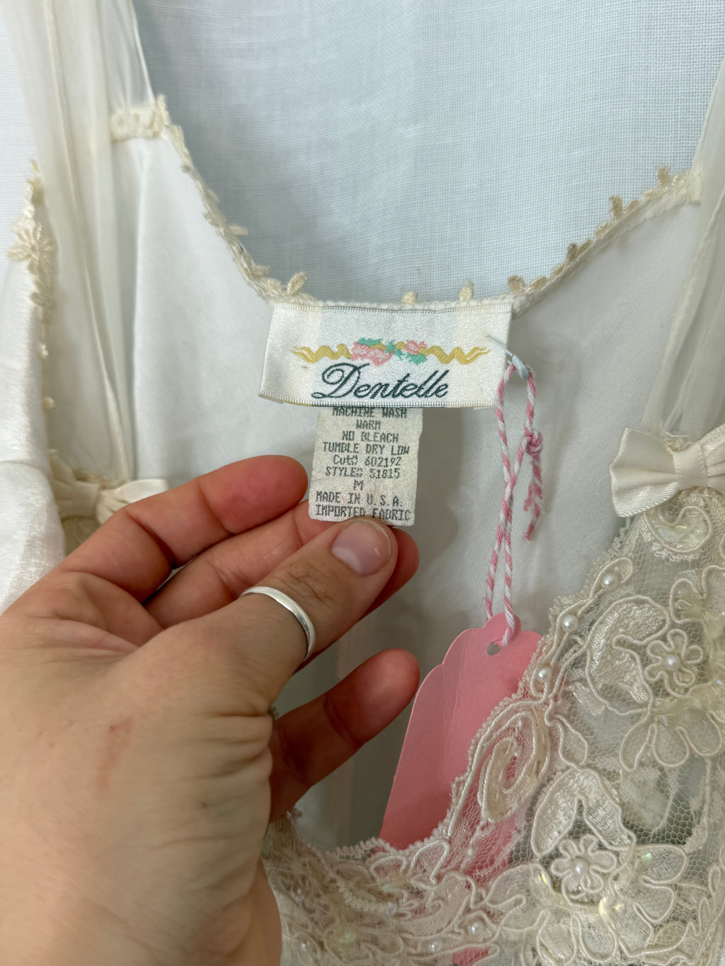 ✿ vintage ivory lace satin teddy – Robinsons May