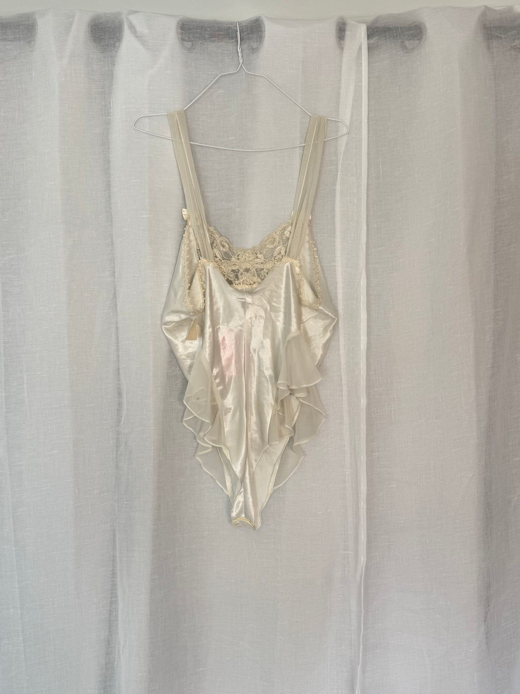 ✿ vintage ivory lace satin teddy – Robinsons May