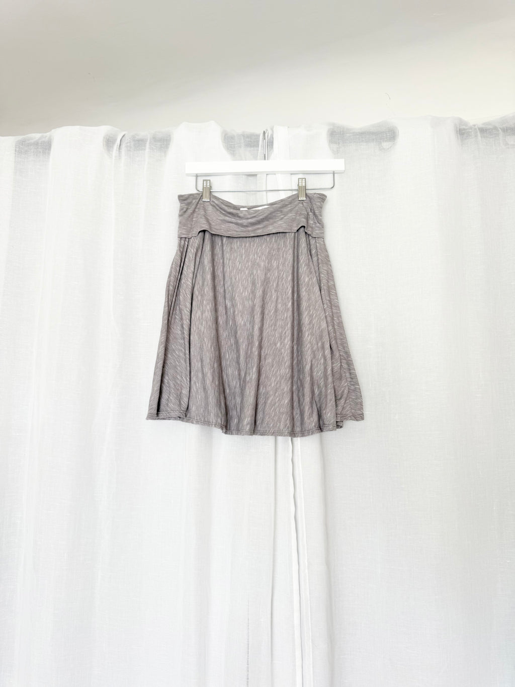 y2k gray foldover skater skirt