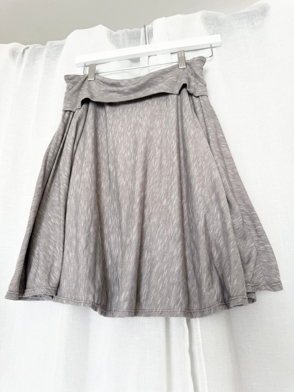 y2k gray foldover skater skirt